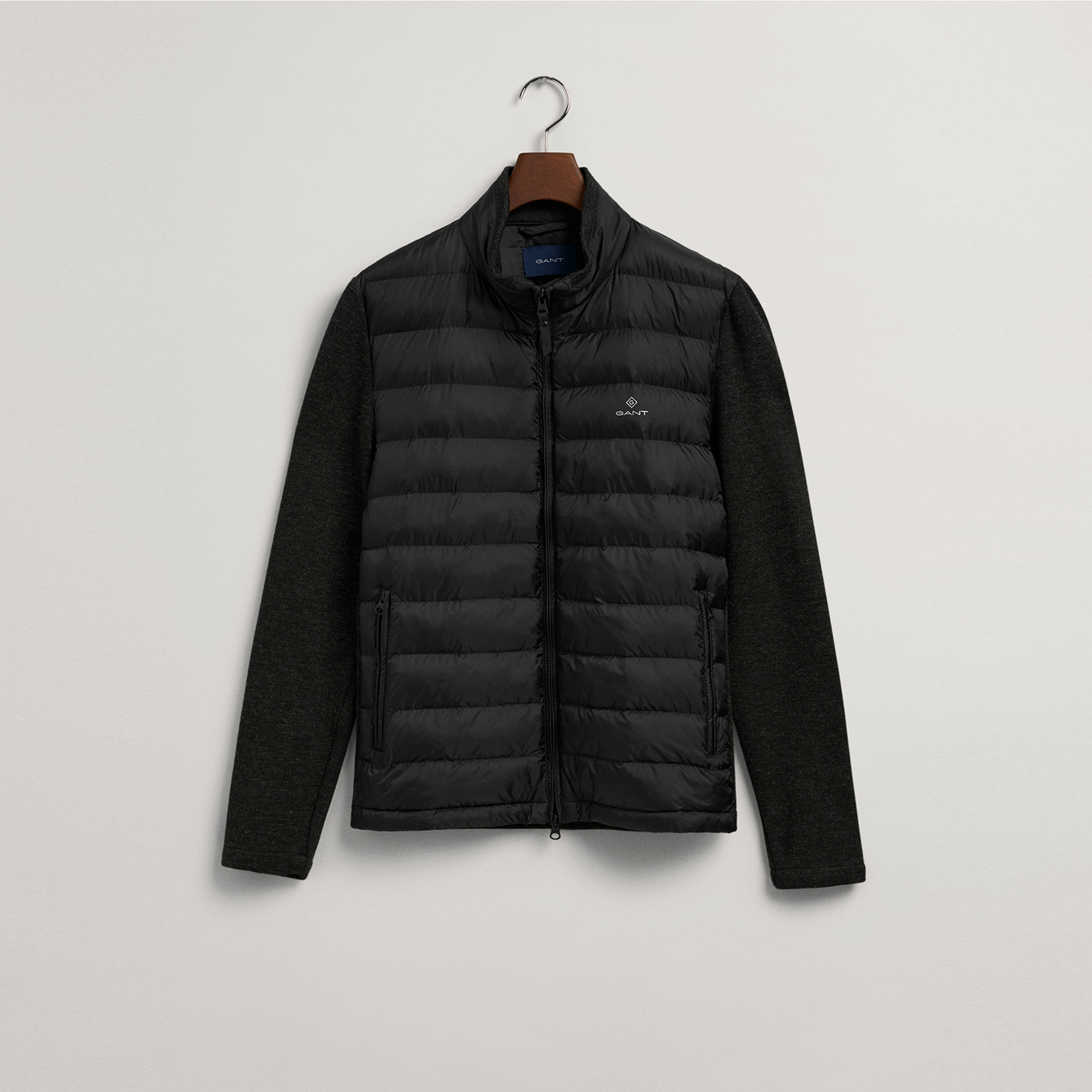 Gant Erkek Siyah Slim Fit Fermuarlı Mont