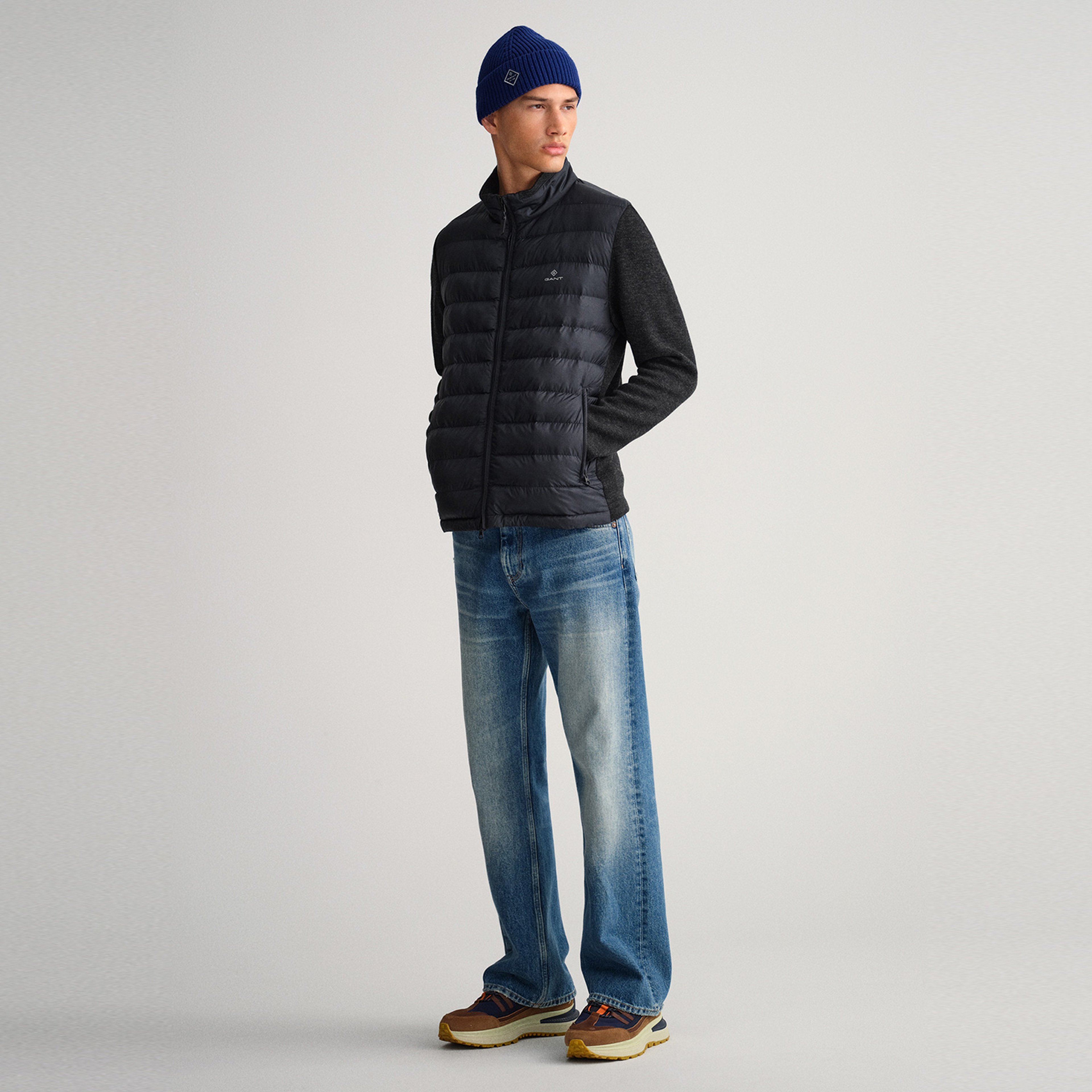 Gant Erkek Siyah Slim Fit Fermuarlı Mont