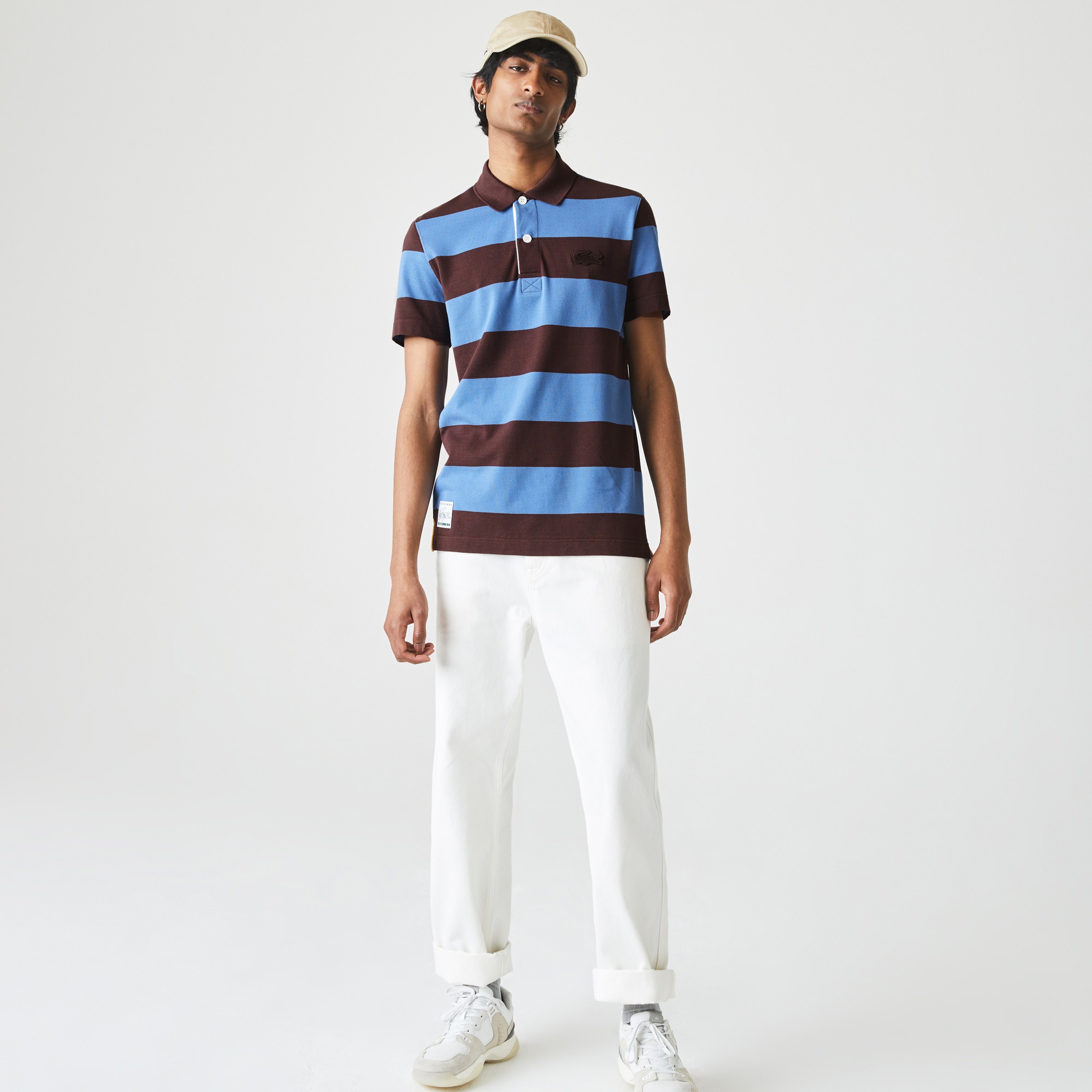 Lacoste Men?s Lacoste Regular Fit Striped Cotton Piqué Polo Shirt