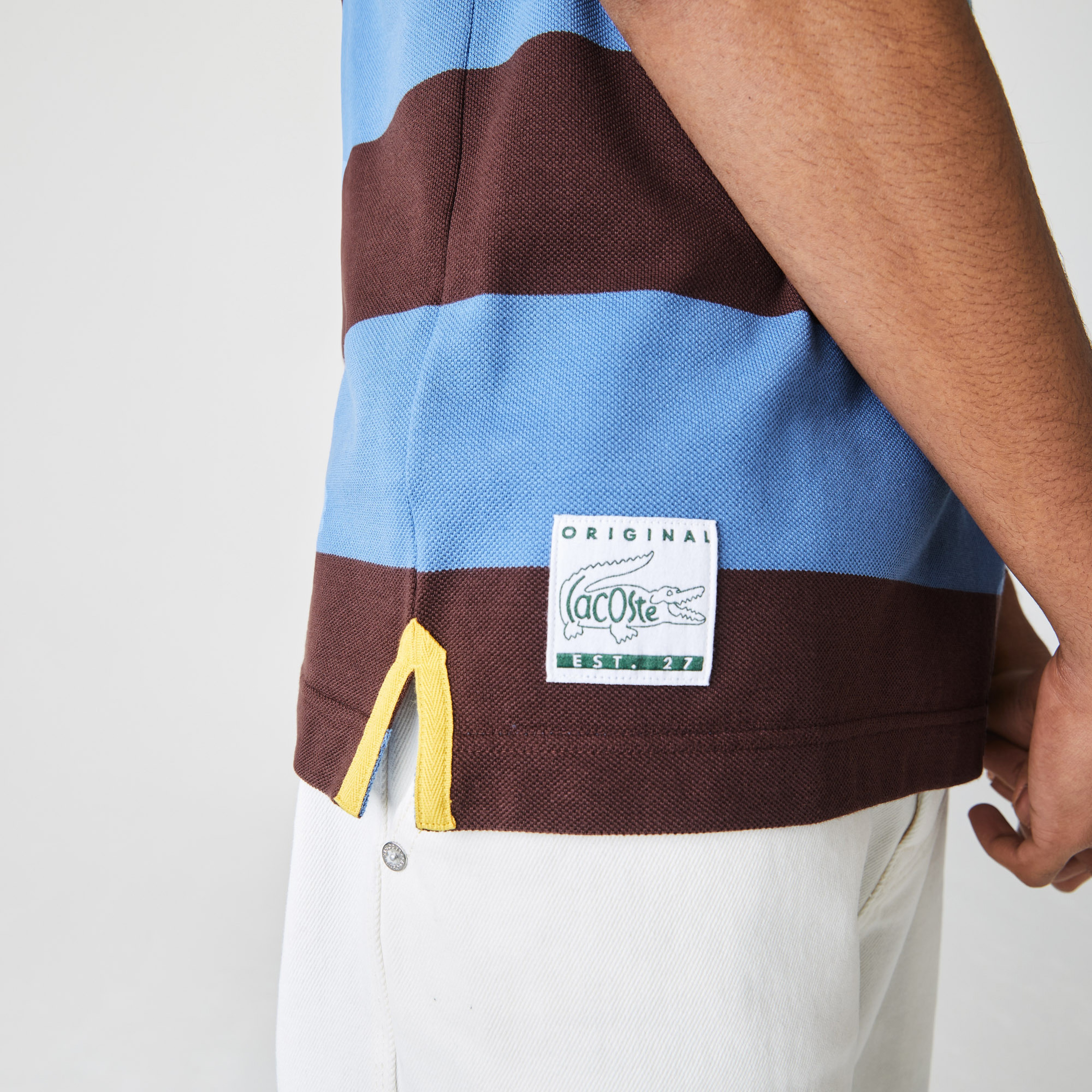 Lacoste Men?s Lacoste Regular Fit Striped Cotton Piqué Polo Shirt