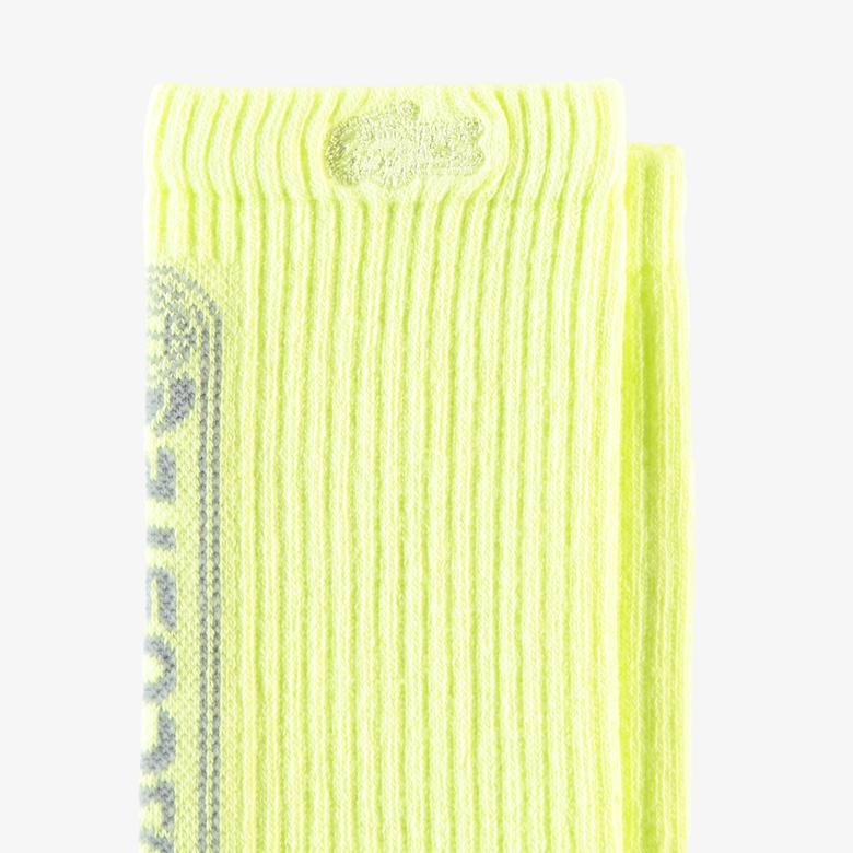 Erkek Baskılı Sarı Çorap