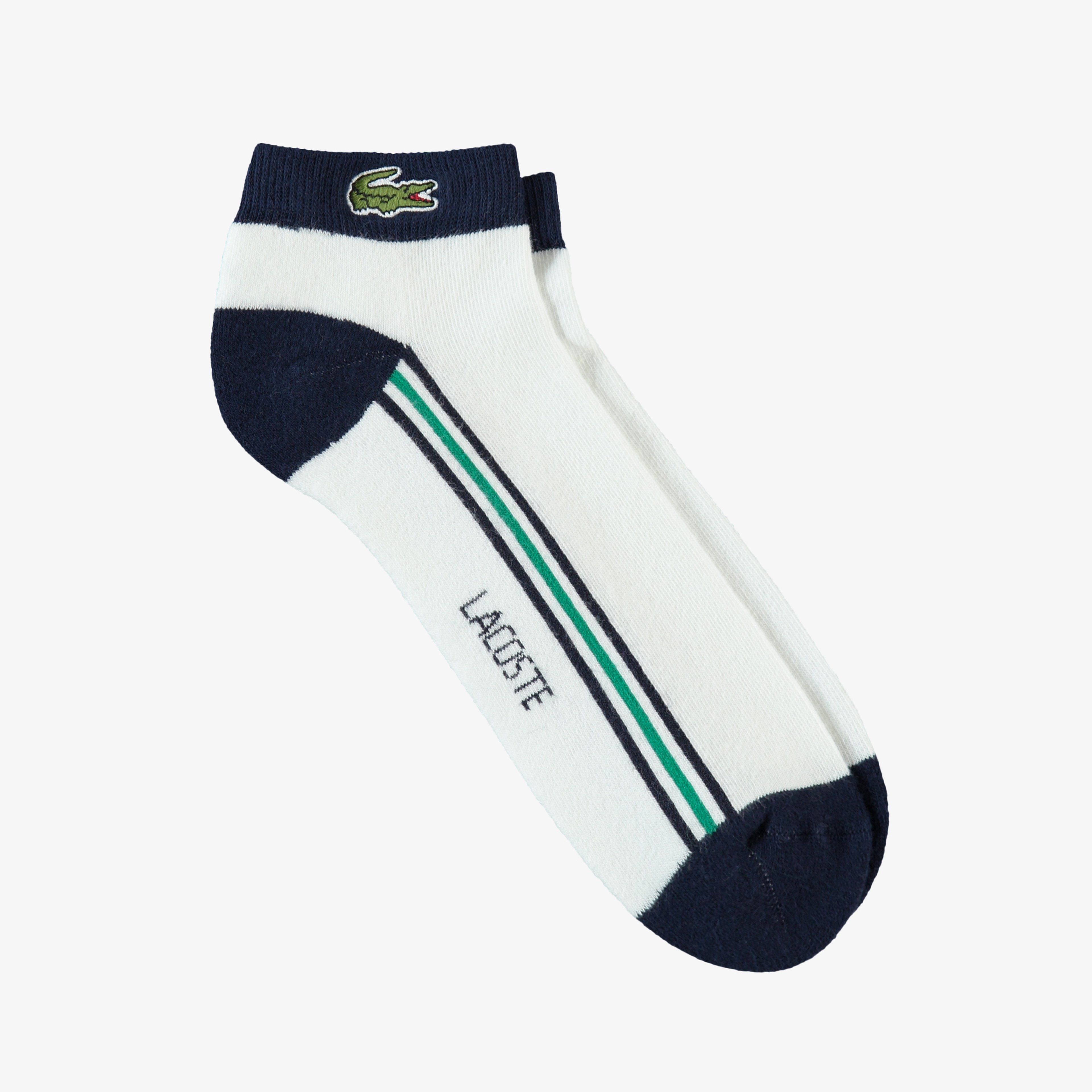 Unisex Çizgili Beyaz Çorap