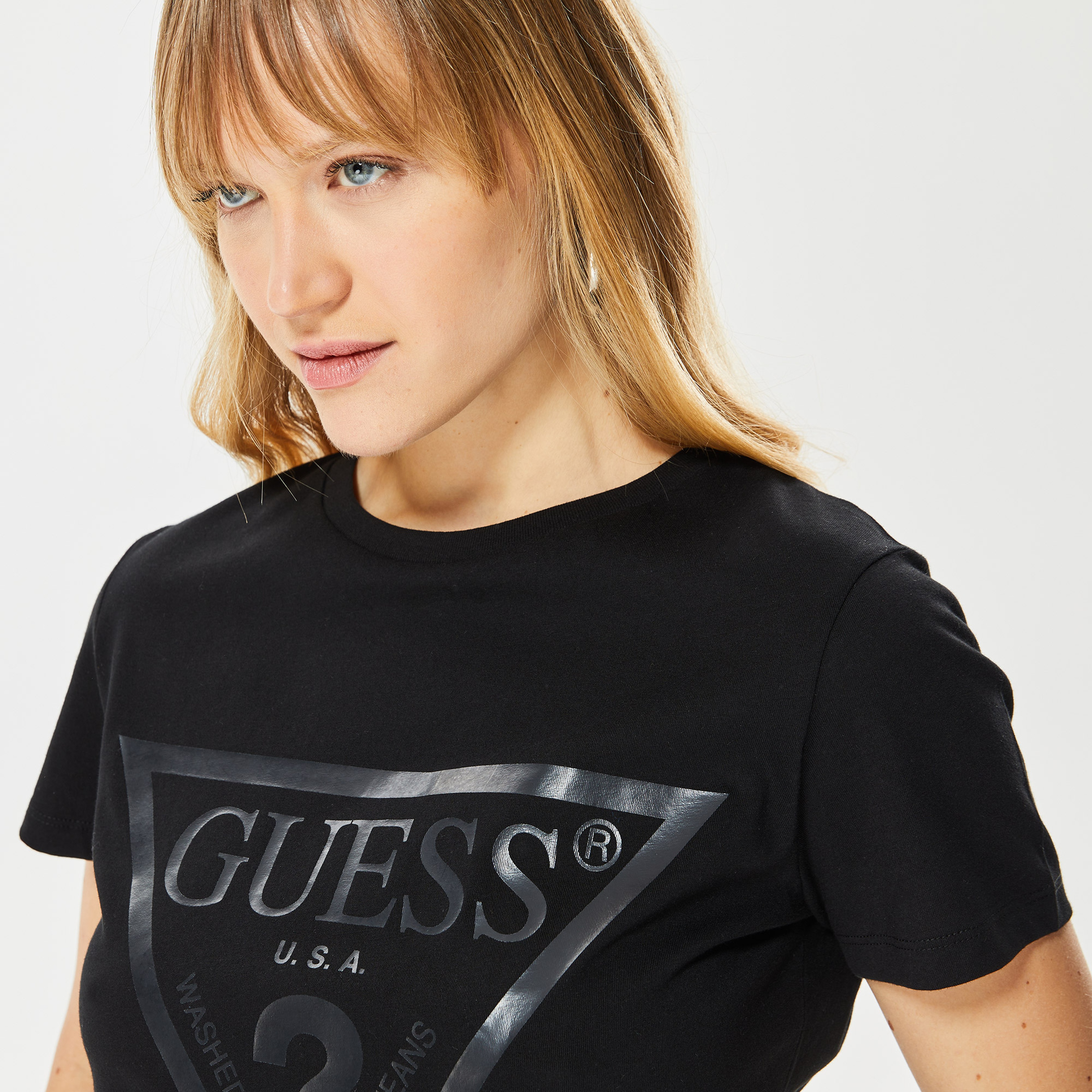 Guess Kadın Siyah T-Shirt