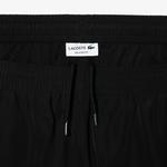 Erkek Relaxed Fit Baskılı Siyah Şort