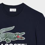 Erkek Regular Fit Bisiklet Yaka Baskılı Lacivert T-Shirt