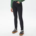 Kadın Skinny Fit Denim Açık Gri Pantolon