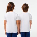 Çocuk Bisiklet Yaka Beyaz T-Shirt