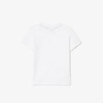 Çocuk Bisiklet Yaka Beyaz T-Shirt