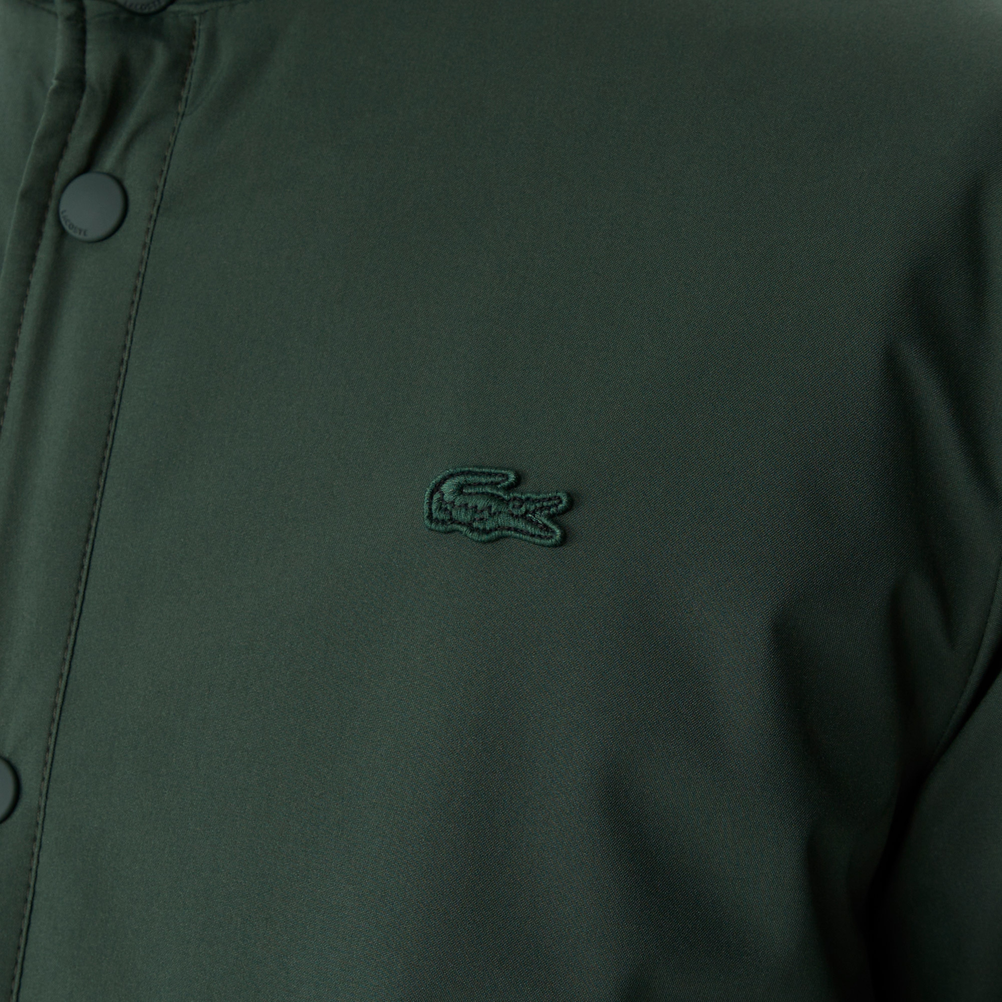 Erkek Kapüşonlu Monogram Siyah Mont