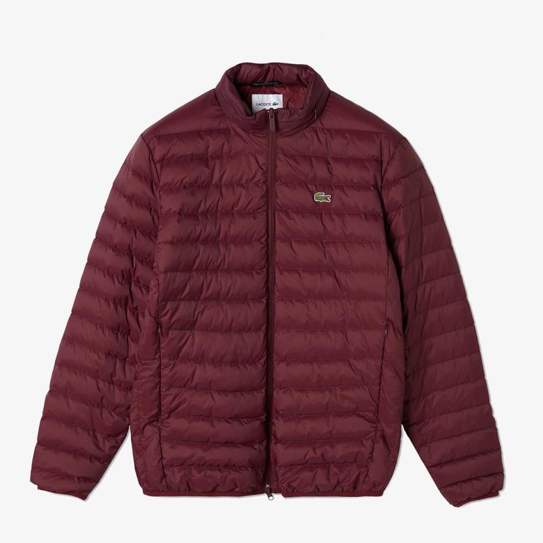 Erkek Dik Yaka Kapitone Bordo Mont