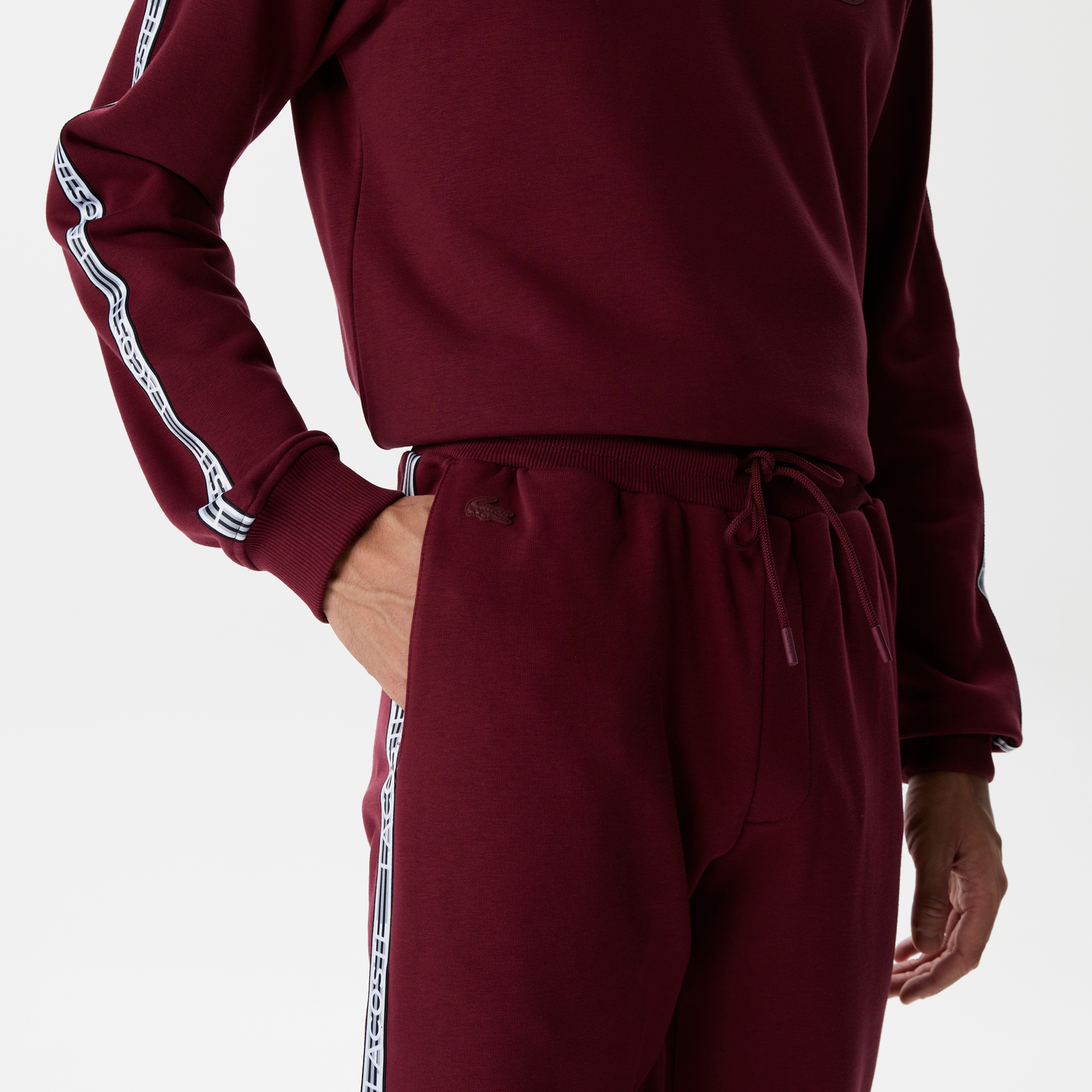 Erkek Relaxed Fit Baskılı Bordo Eşofman Altı