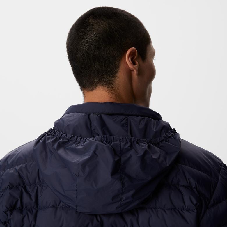 Erkek Dik Yaka Kapitone Lacivert Mont