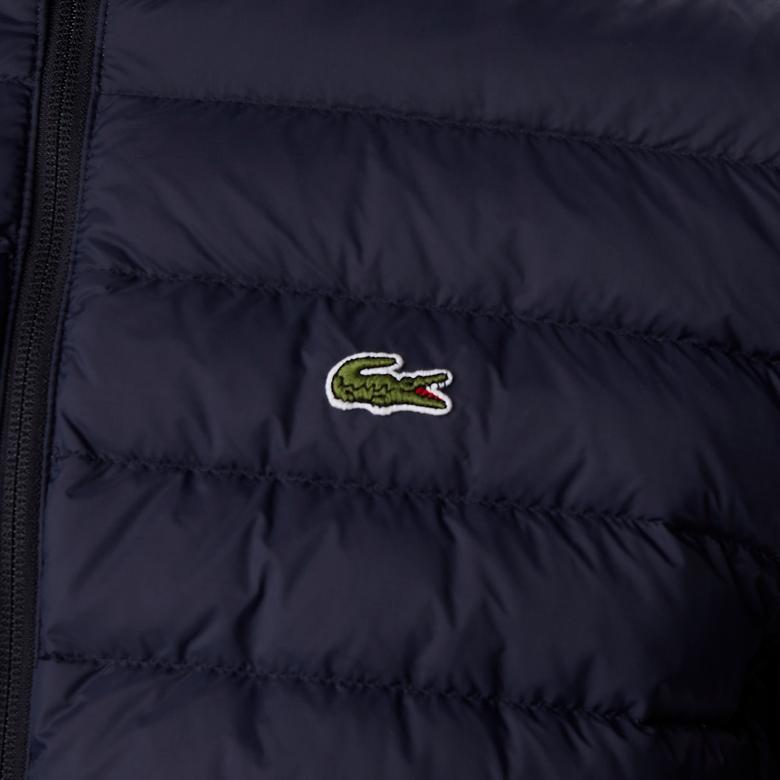 Erkek Dik Yaka Kapitone Lacivert Mont