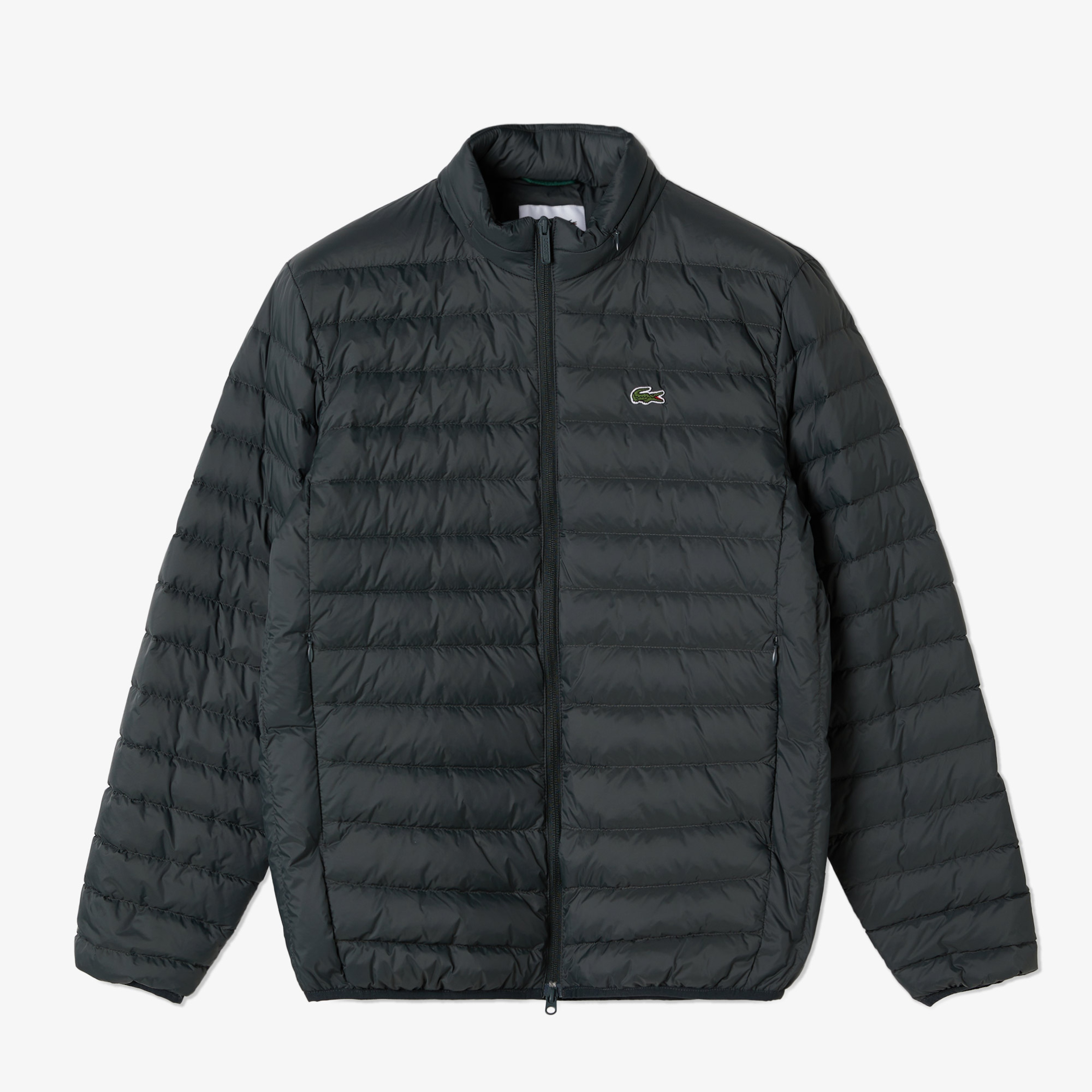 Erkek Dik Yaka Kapitone Yeşil Mont