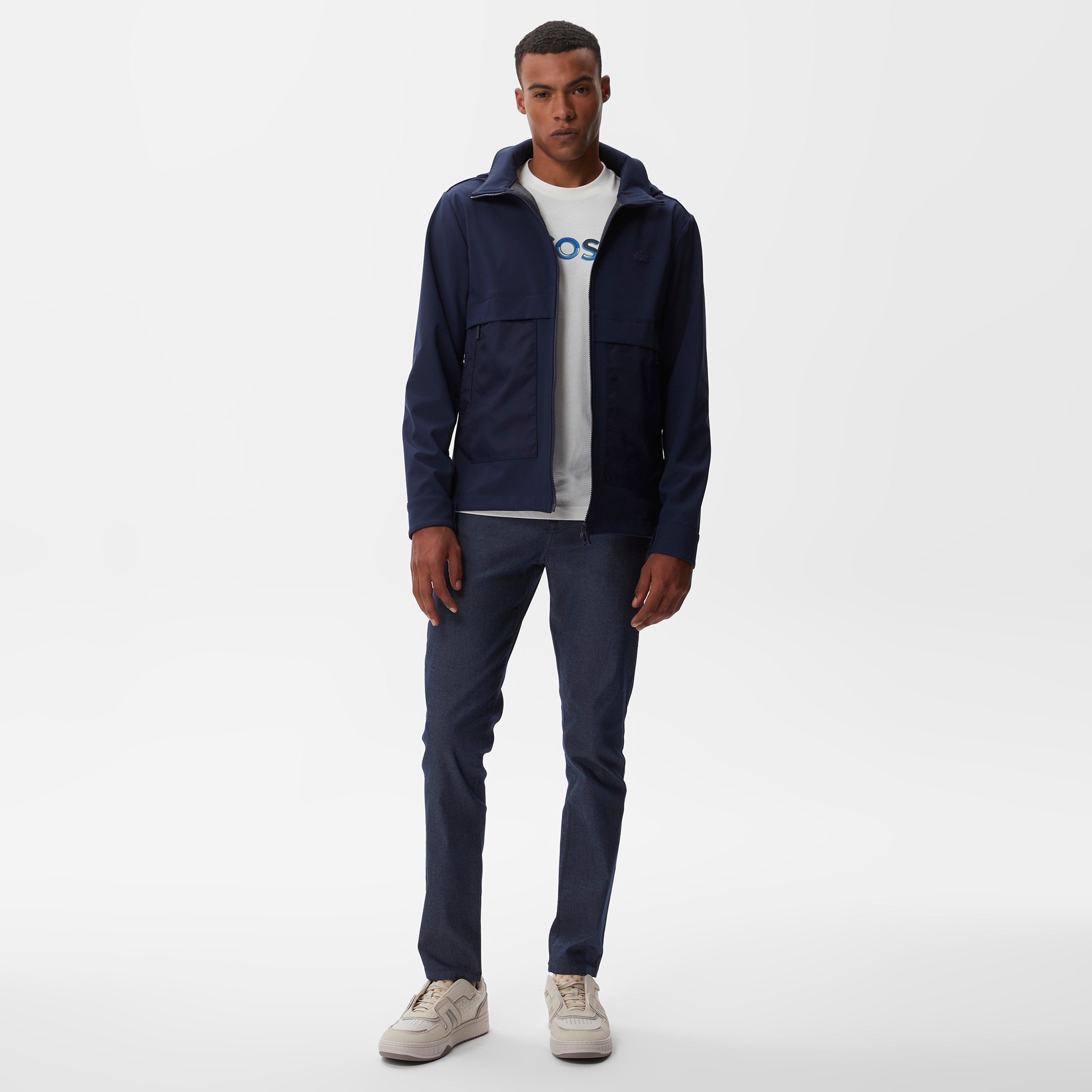 Erkek Kapüşonlu Lacivert Mont