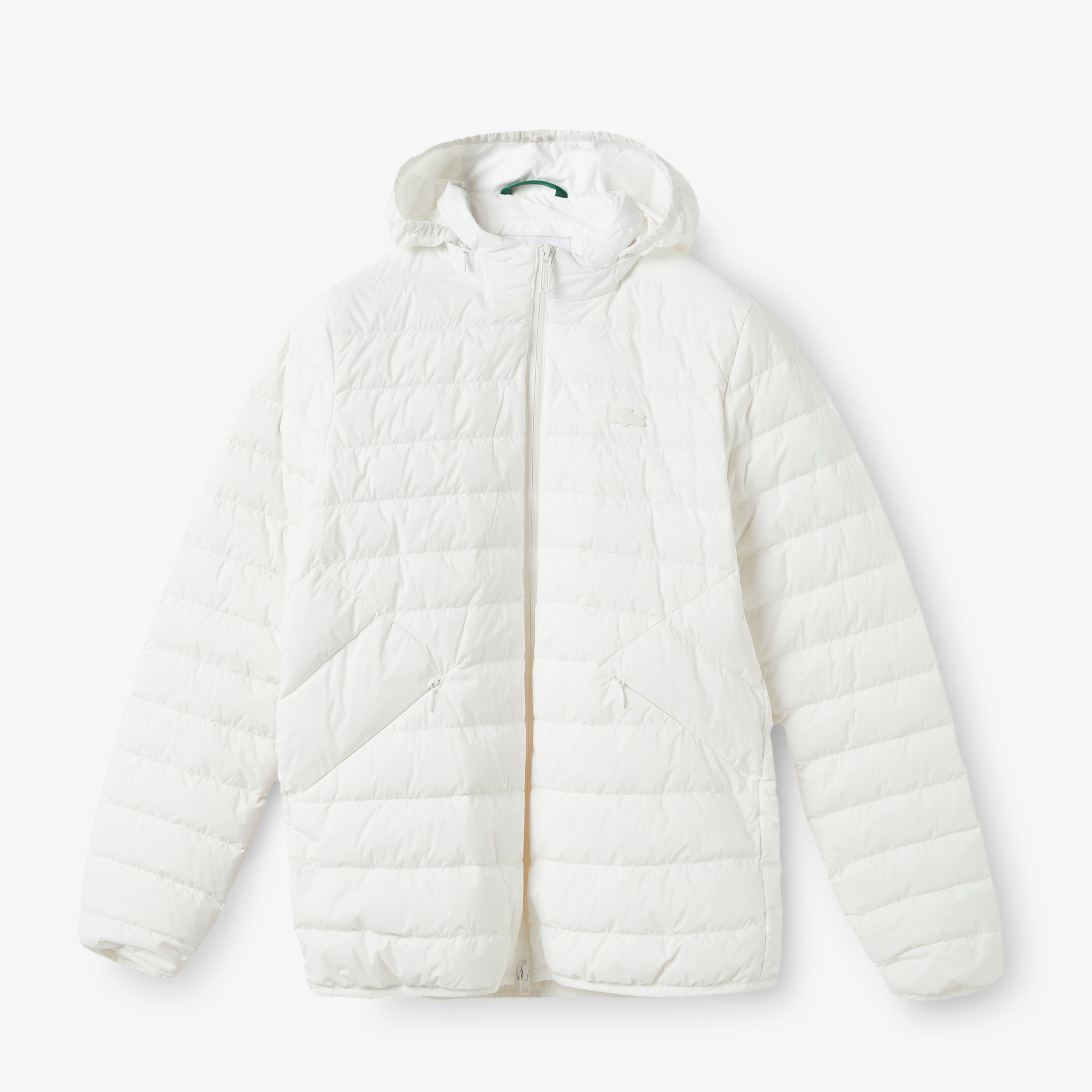 Kadın Dik Yaka Kapitone Beyaz Mont