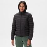 Kadın Dik Yaka Kapitone Siyah Mont