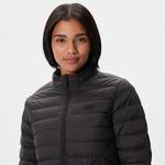 Kadın Dik Yaka Kapitone Siyah Mont