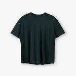 Kadın Relaxed Fit Bisiklet Yaka Koyu Yeşil T-Shirt