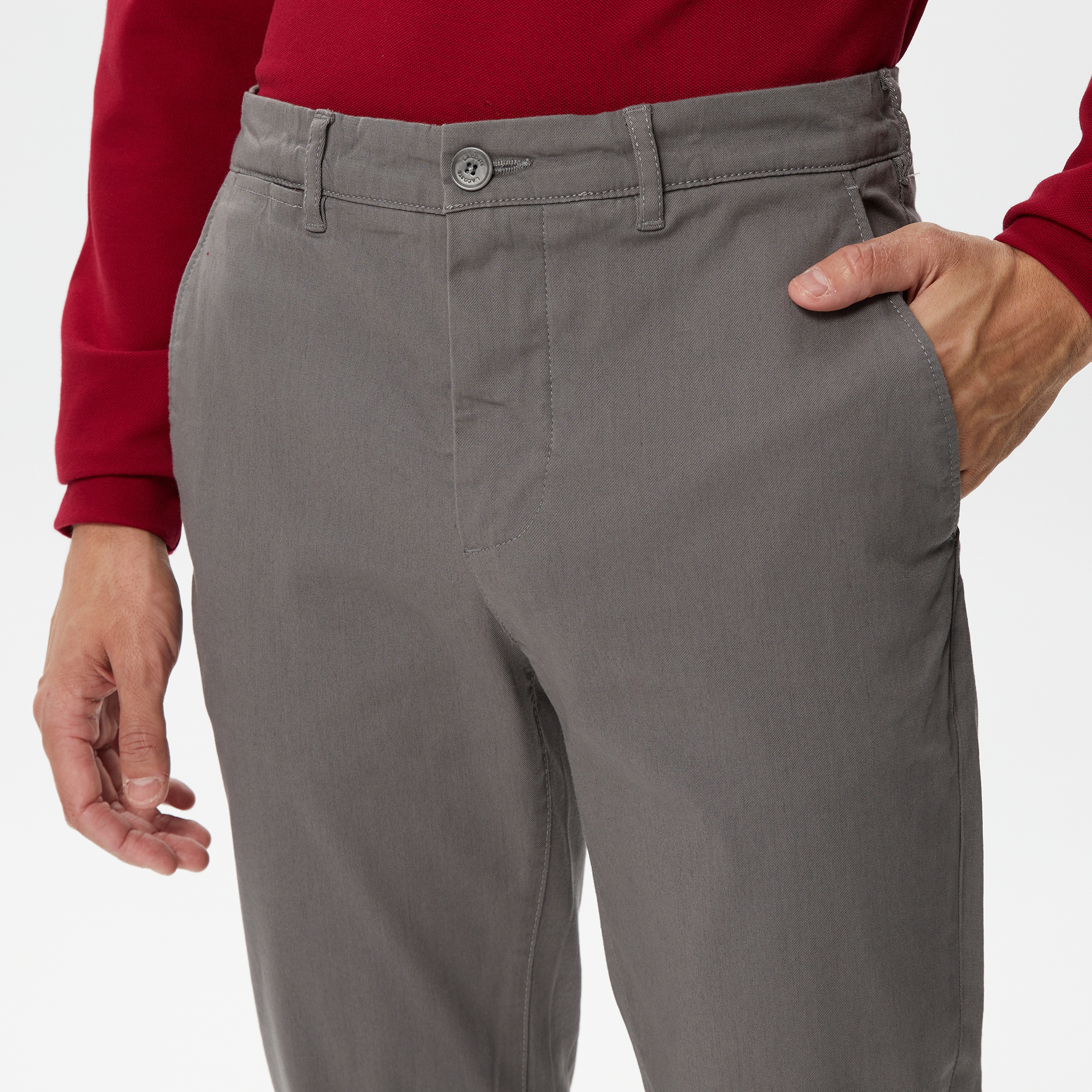 Erkek Slim Fit Gri Pantolon