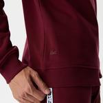 Erkek Relaxed Fit Bisiklet Yaka Baskılı Bordo Sweatshirt