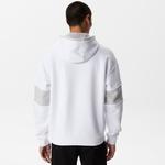 Erkek Relaxed Fit Kapüşonlu Renk Bloklu Beyaz Sweatshirt