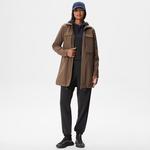 Kadın Kapüşonlu Kahverengi Mont