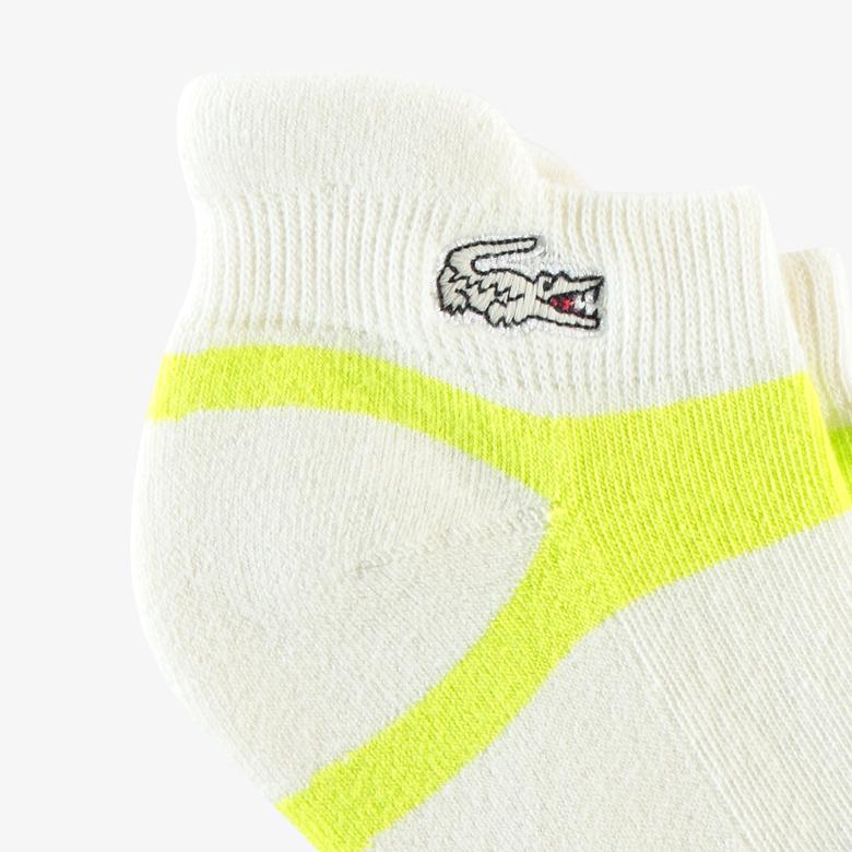 Kadın Çizgili Beyaz Çorap