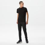 Erkek Slim Fit Renk Bloklu Siyah Eşofman Altı