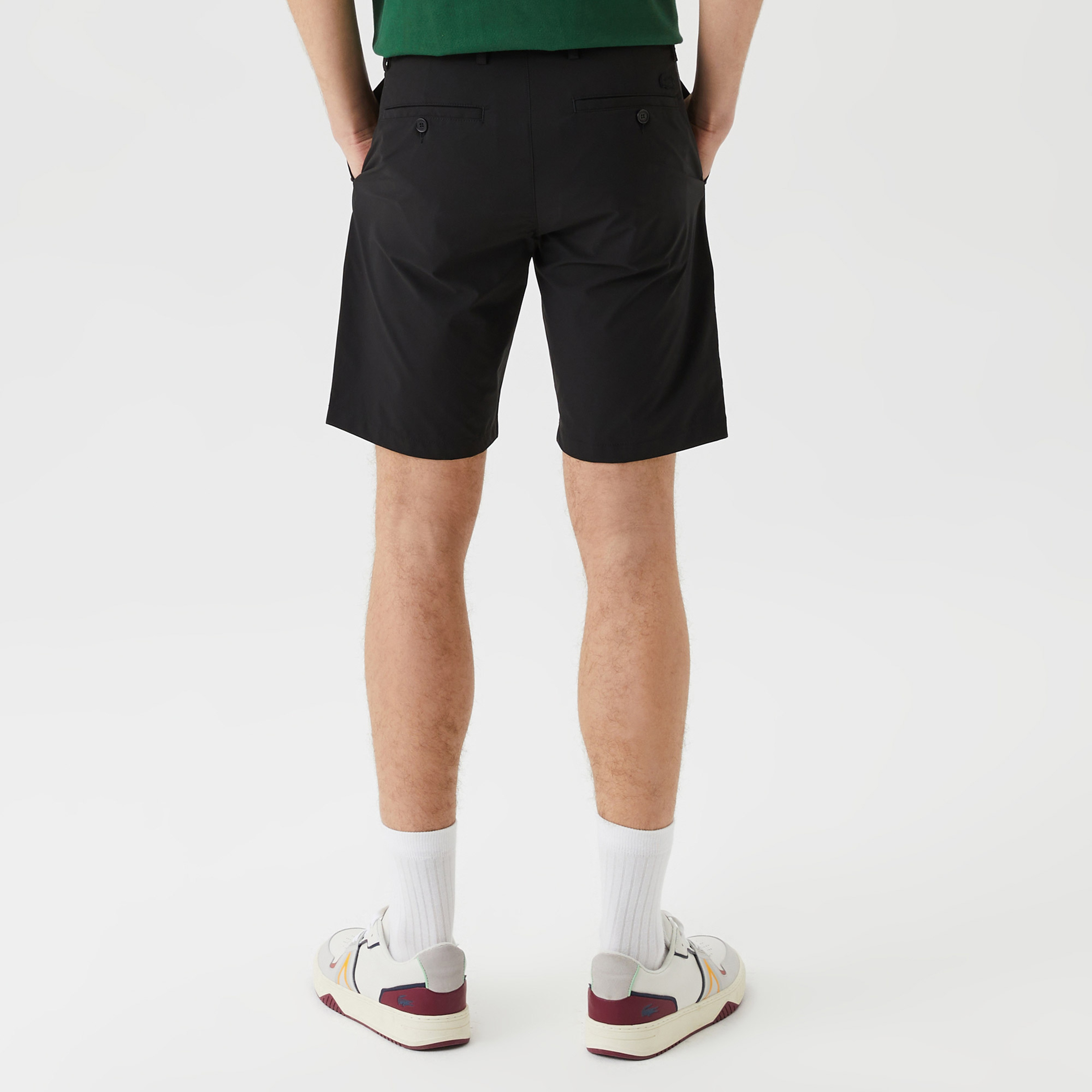 Erkek Slim Fit Siyah Bermuda