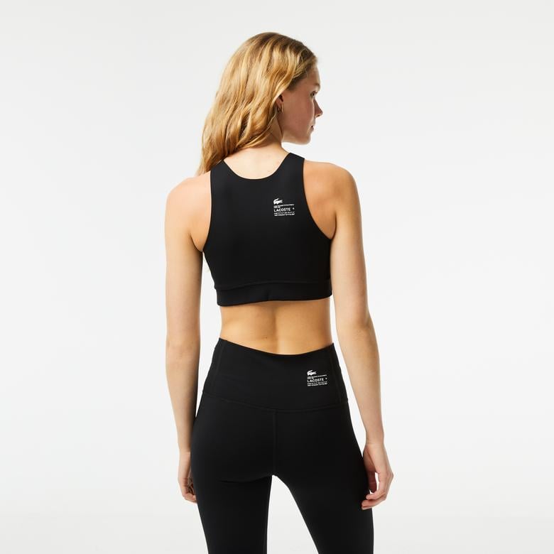 Active Kadın Slim Fit Kolsuz Siyah Bra