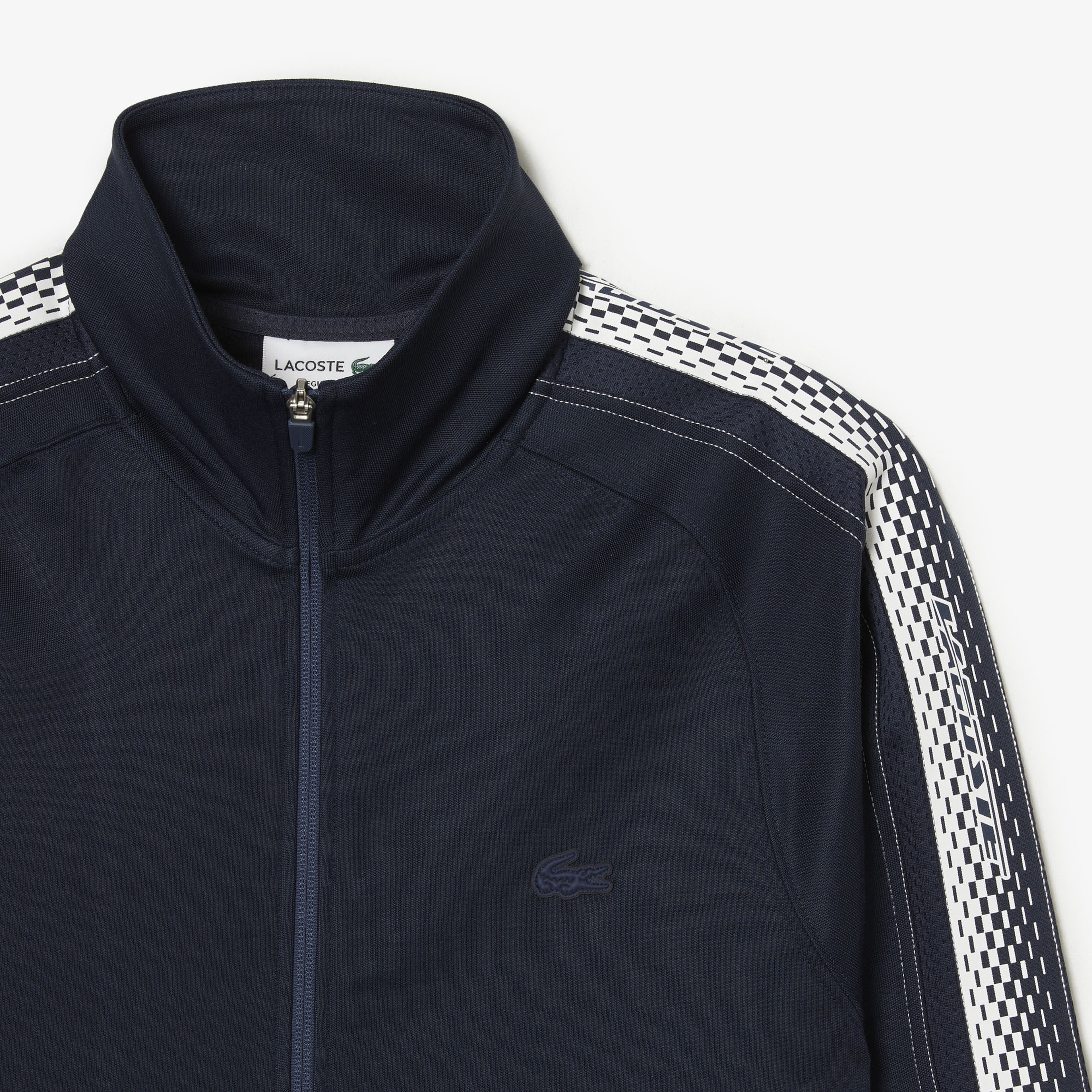 Erkek Regular Fit Fermuarlı Baskılı Lacivert Sweatshirt