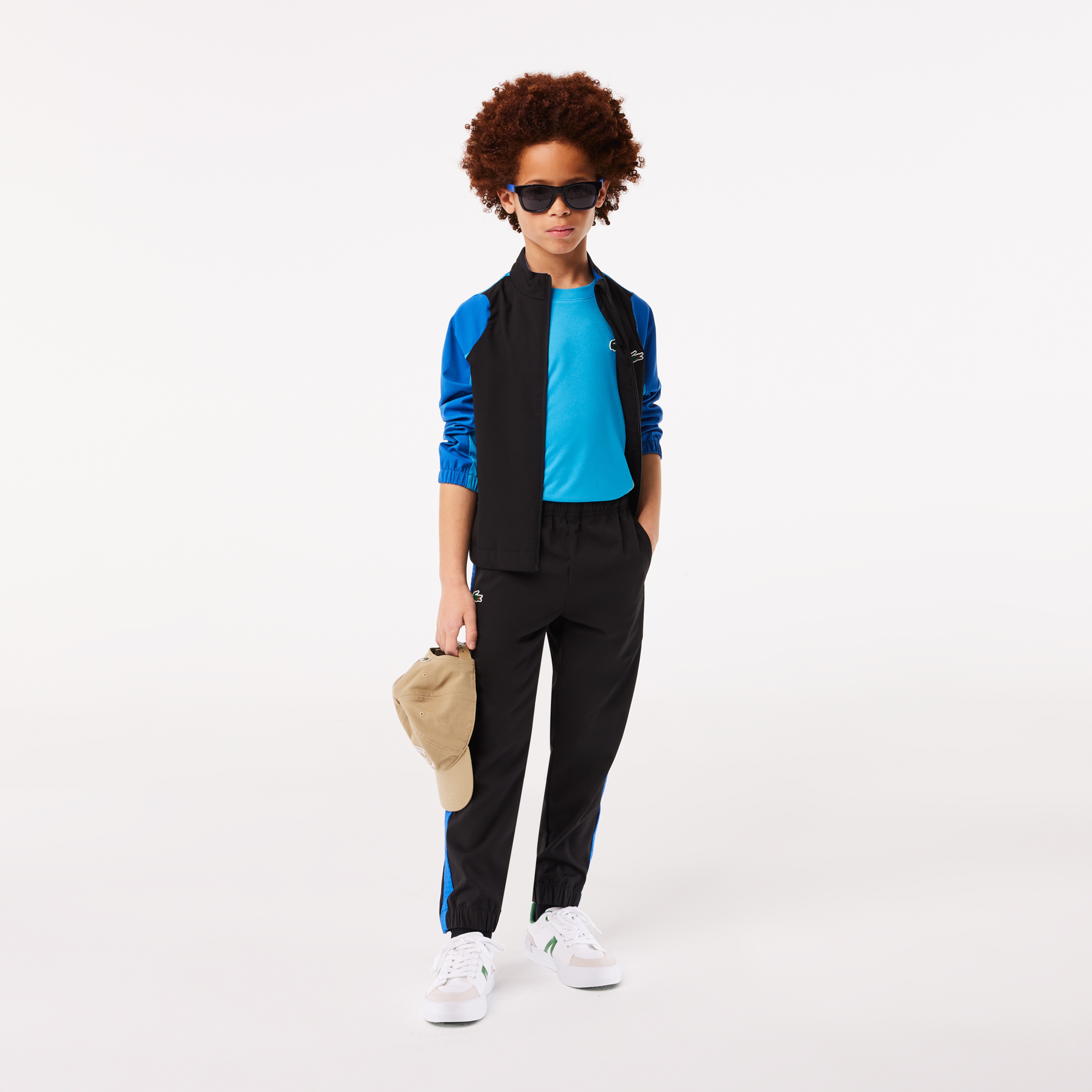 Erkek Çocuk Renk Bloklu Siyah Eşofman Takımı