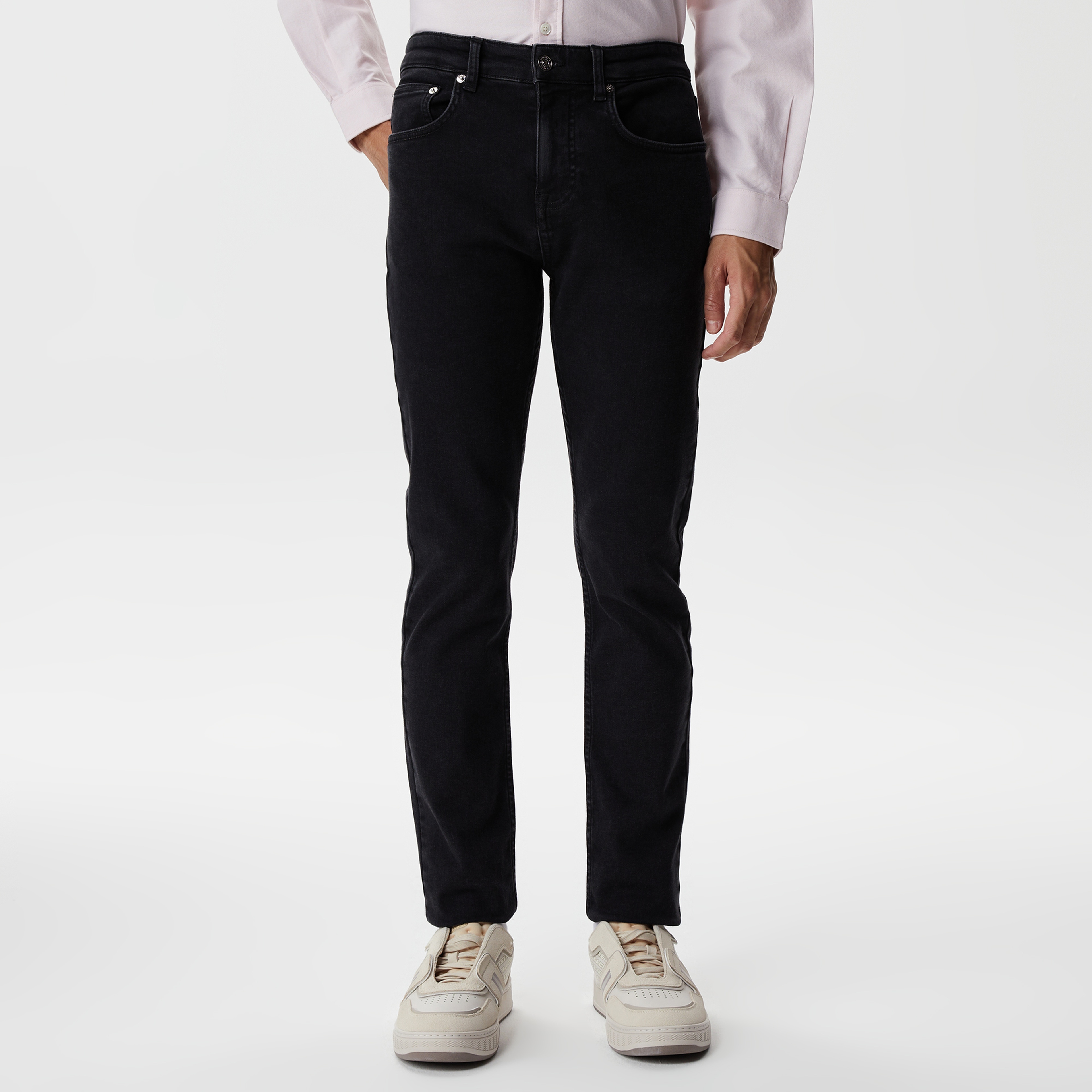 Erkek Slim Fit Denim Koyu Gri Pantolon