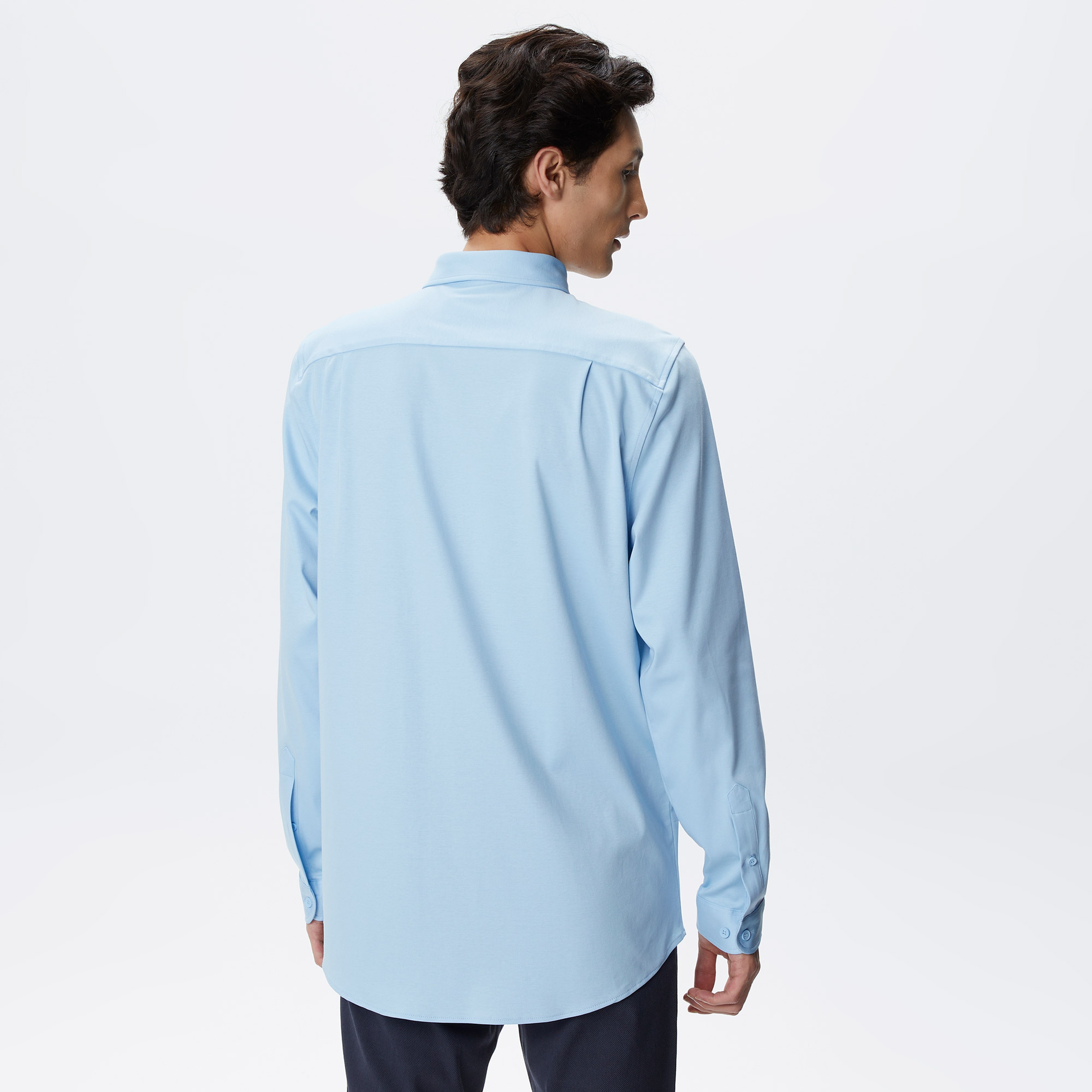 Erkek Slim Fit Açık Mavi Gömlek