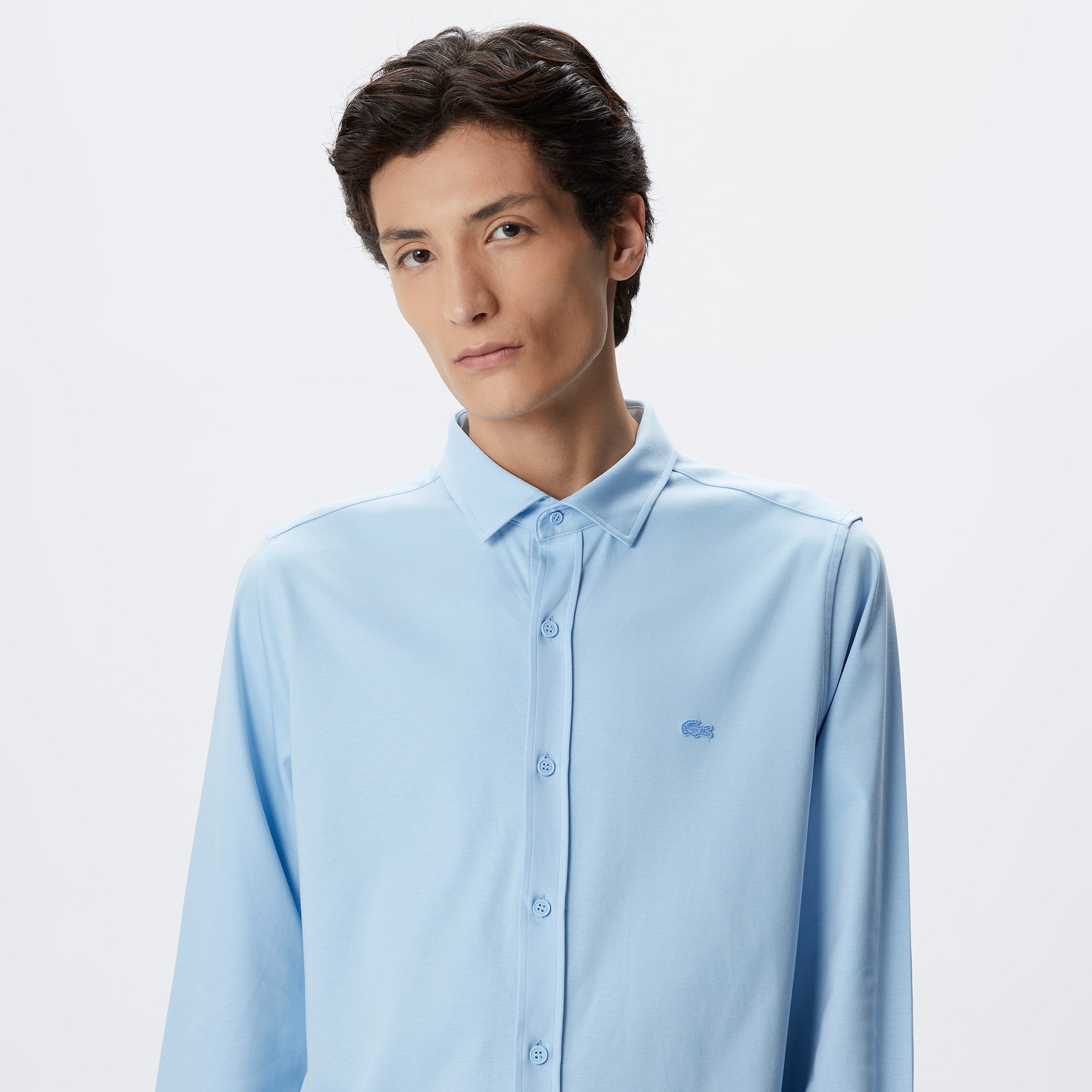 Erkek Slim Fit Açık Mavi Gömlek