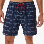 Nautica Erkek Lacivert Baskılı Deniz Şortu