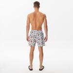 Nautica Erkek Beyaz Baskılı Deniz Şortu