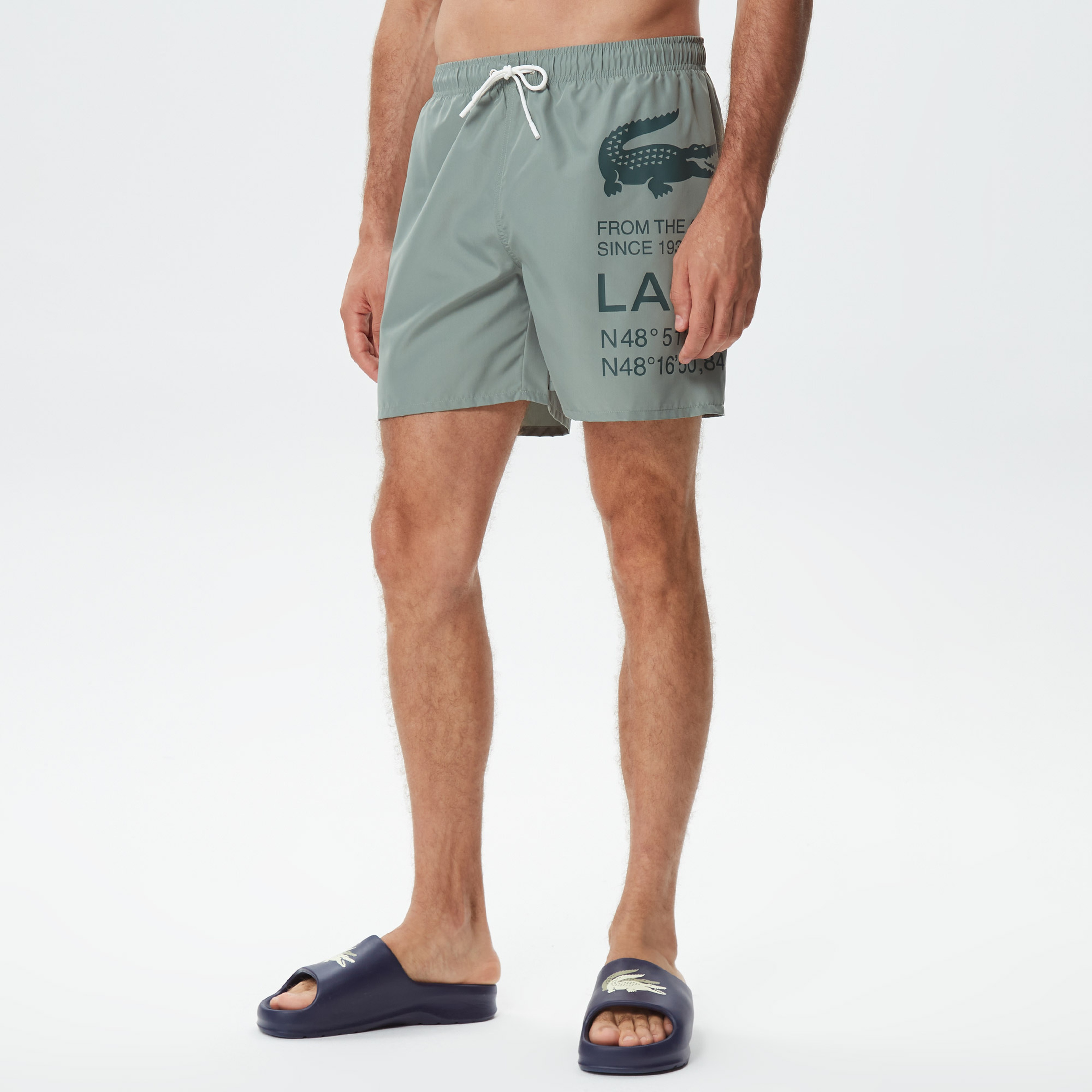 Erkek Baskılı Yeşil Mayo Şort