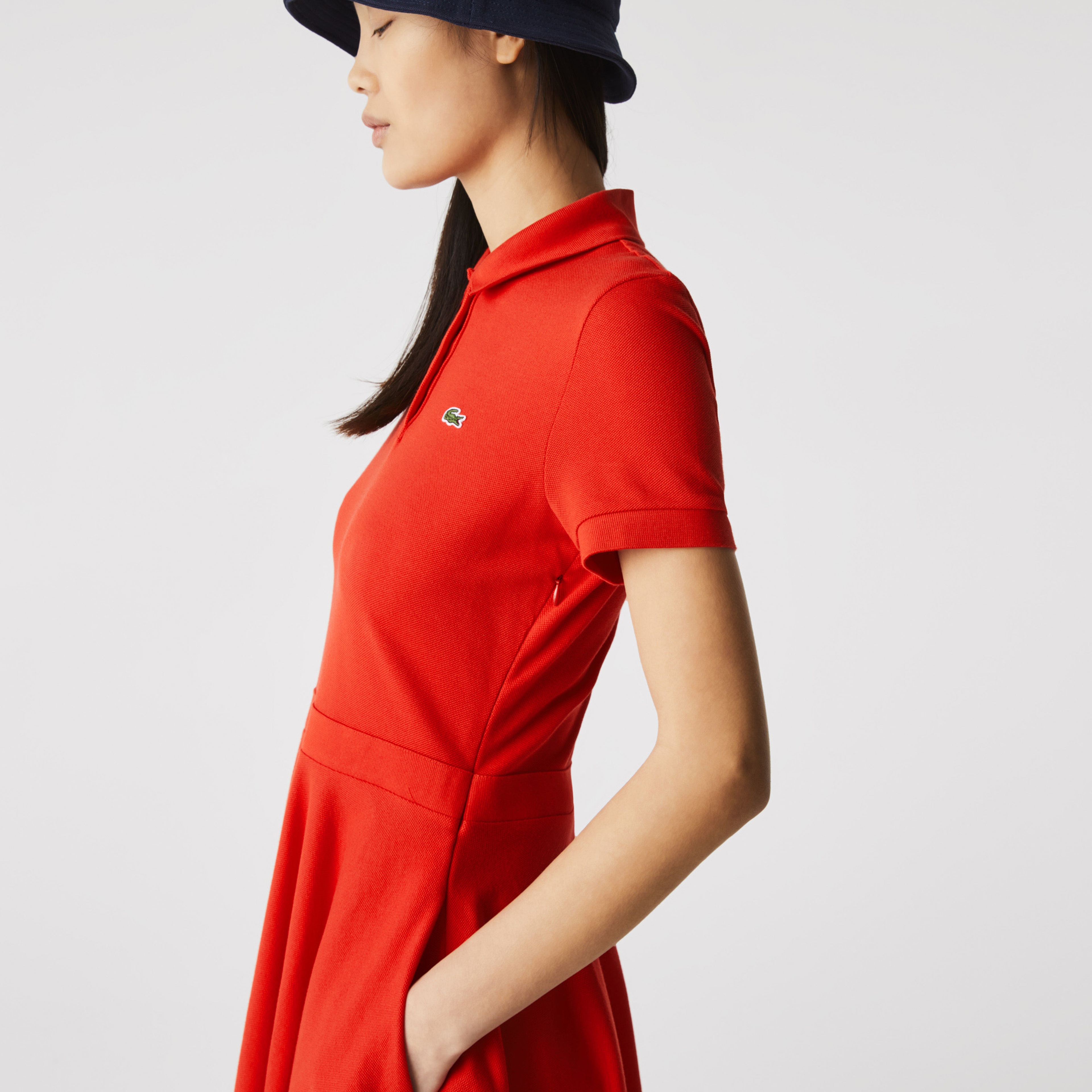 Lacoste Women?s Fitted Cotton Piqué Polo Dress
