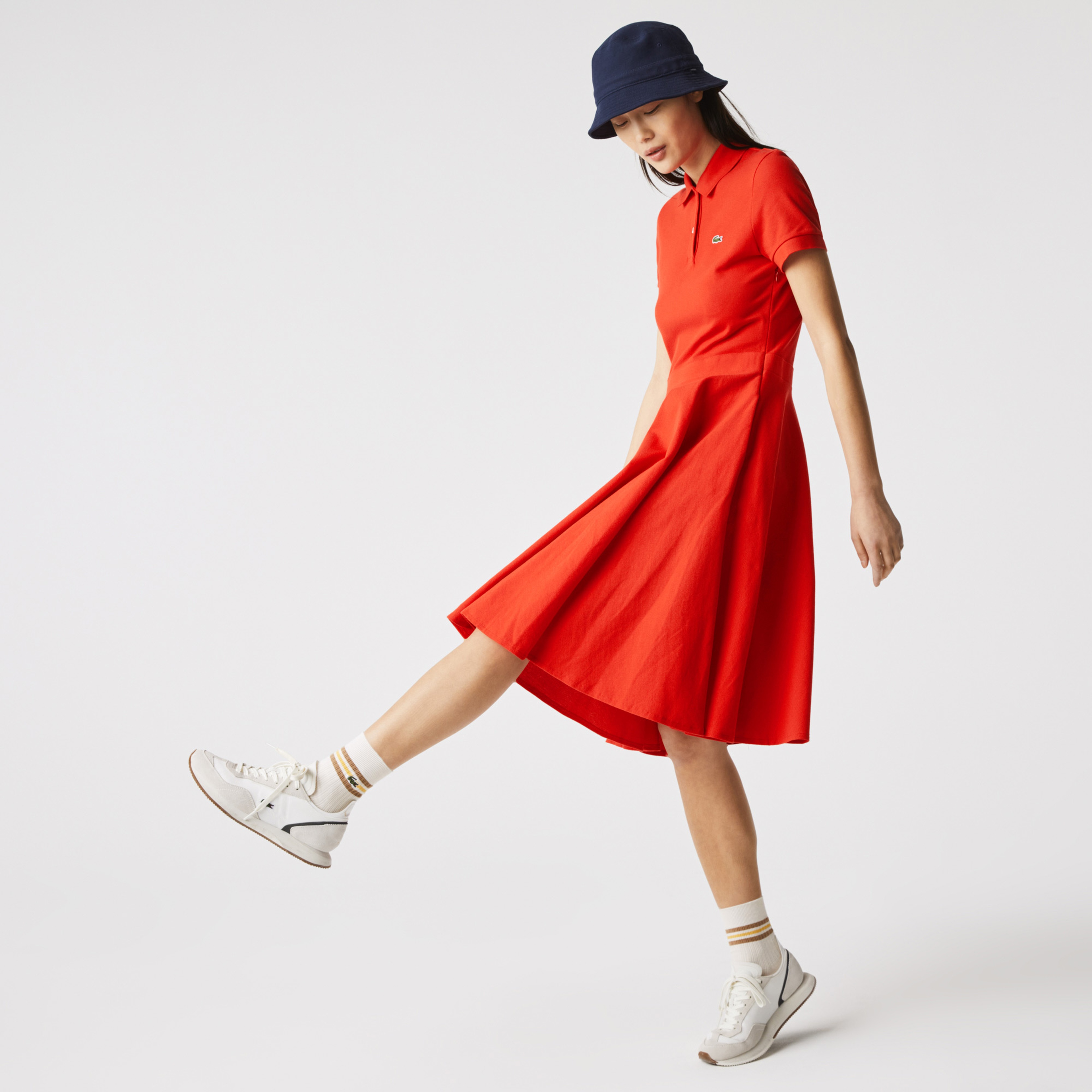 Lacoste Women?s Fitted Cotton Piqué Polo Dress