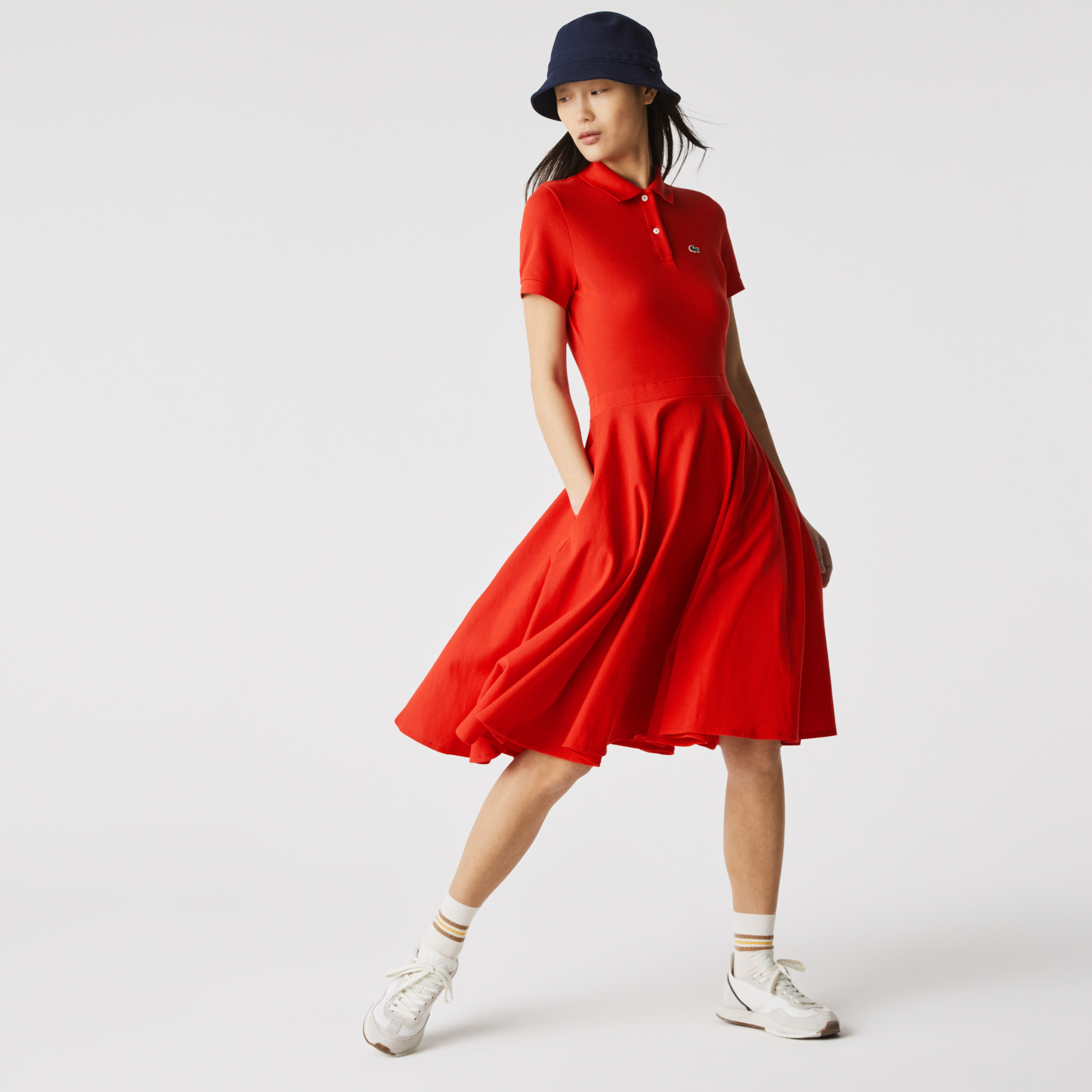 Lacoste Women?s Fitted Cotton Piqué Polo Dress