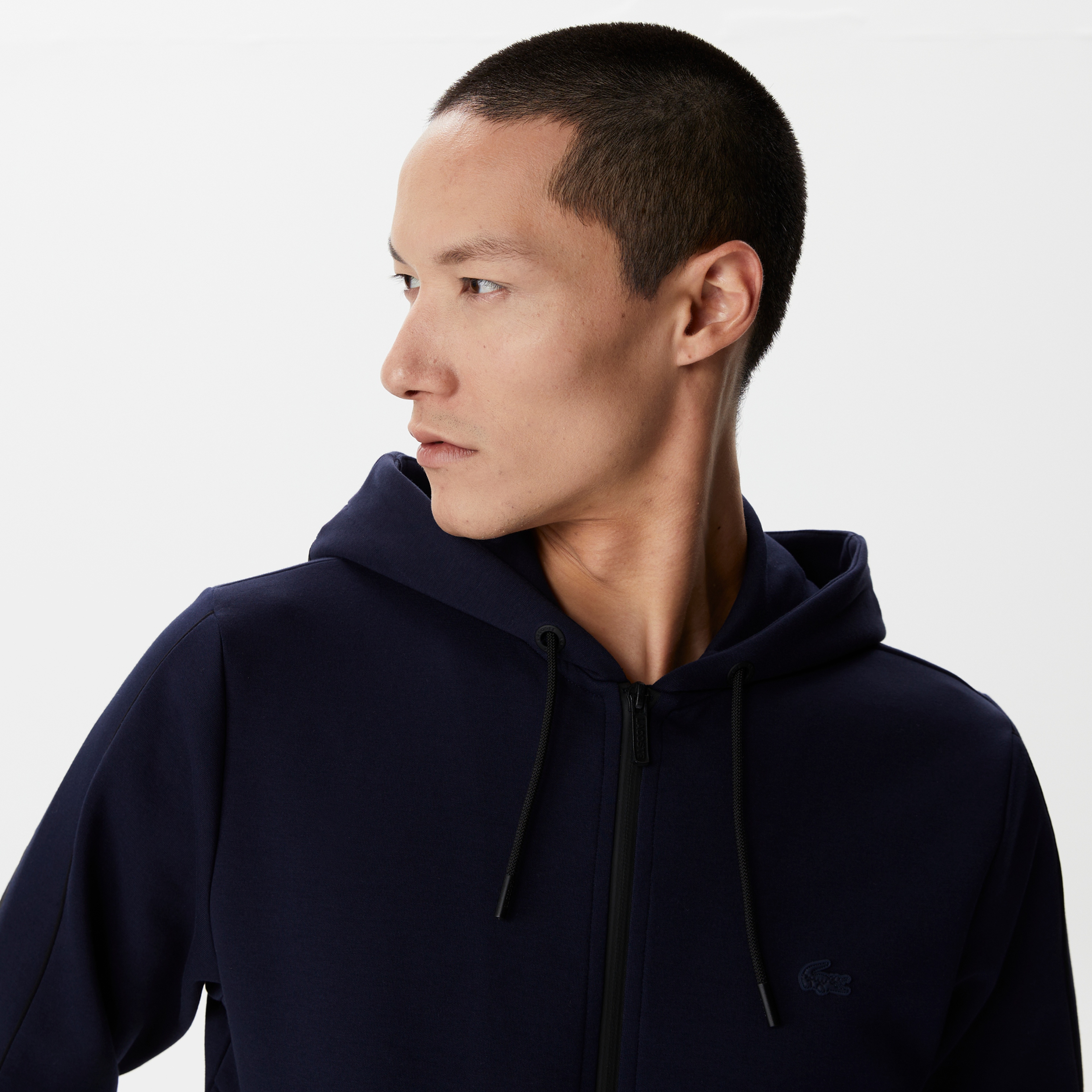 Erkek Regular Fit Kapüşonlu Baskılı Lacivert Sweatshirt