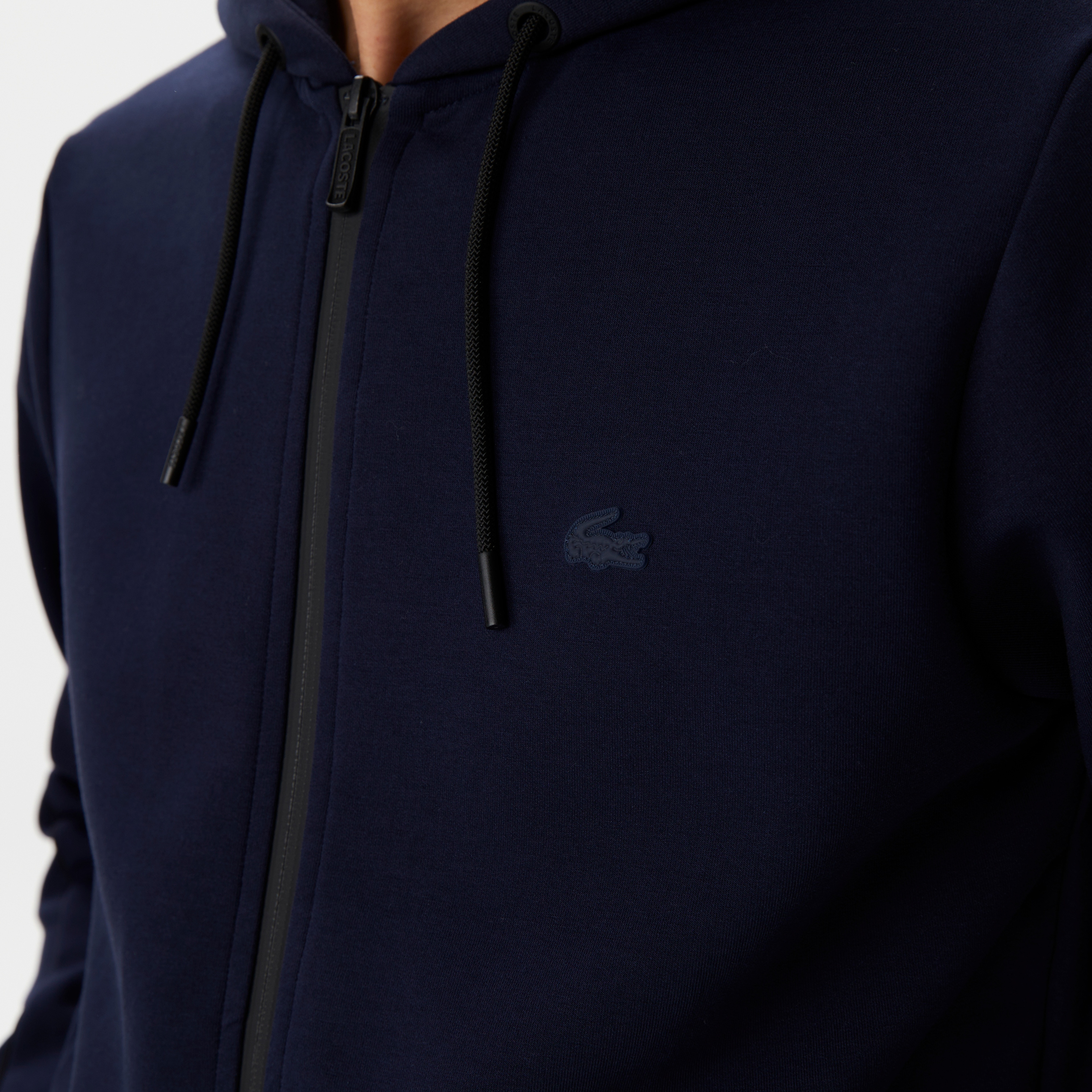 Erkek Regular Fit Kapüşonlu Baskılı Lacivert Sweatshirt