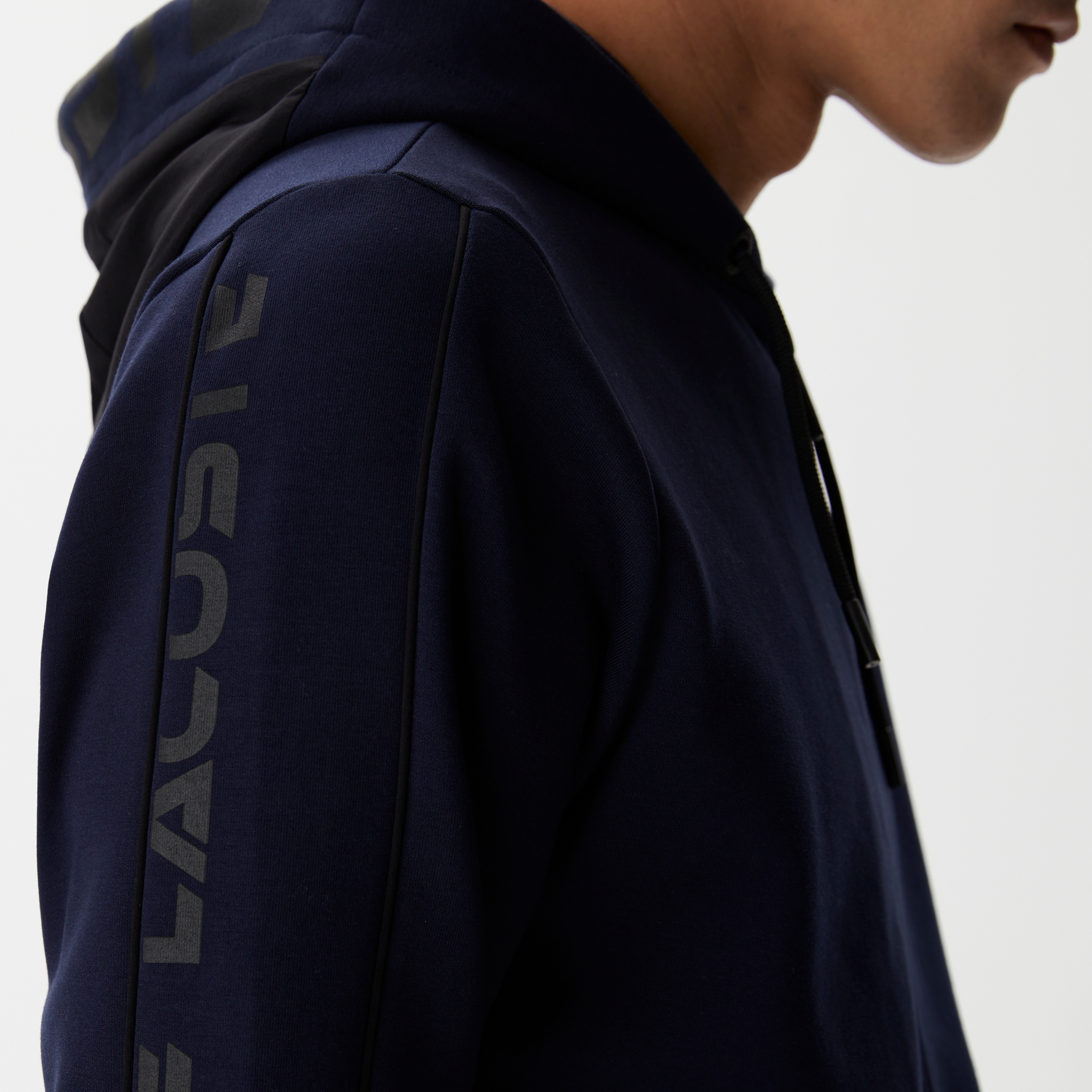 Erkek Regular Fit Kapüşonlu Baskılı Lacivert Sweatshirt