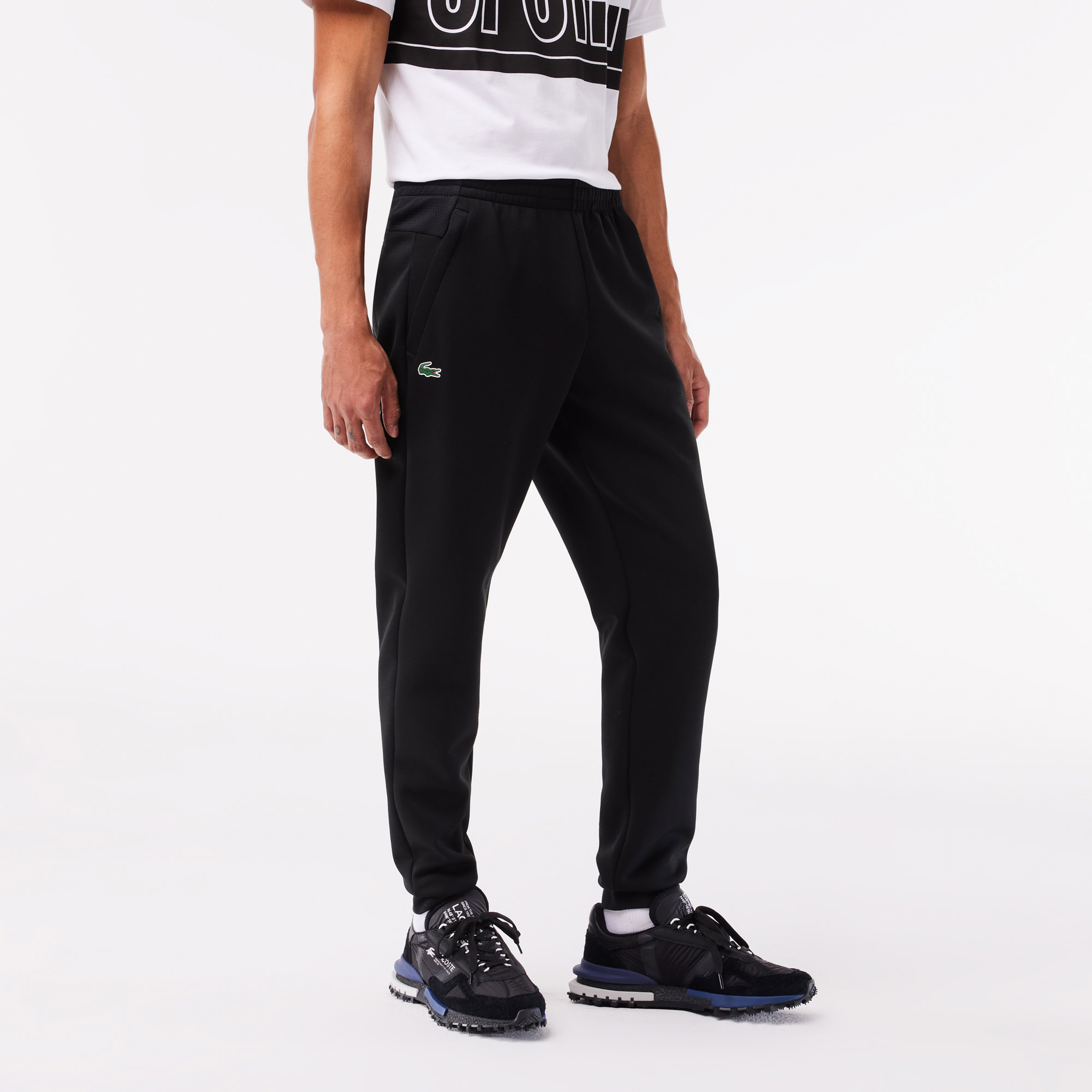 Lacoste Men?s Mesh Panels Tracksuit Pants