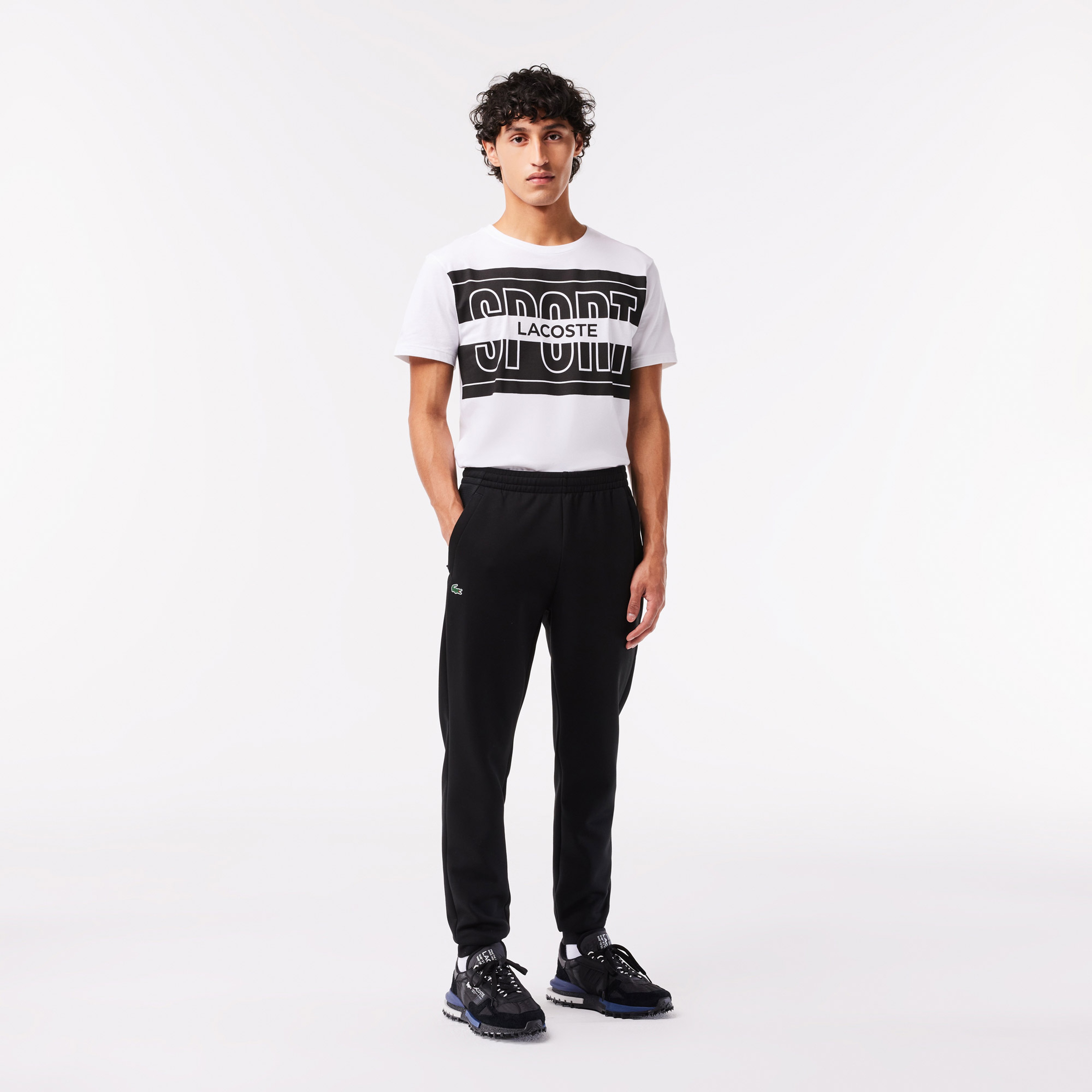 Lacoste Men?s Mesh Panels Tracksuit Pants