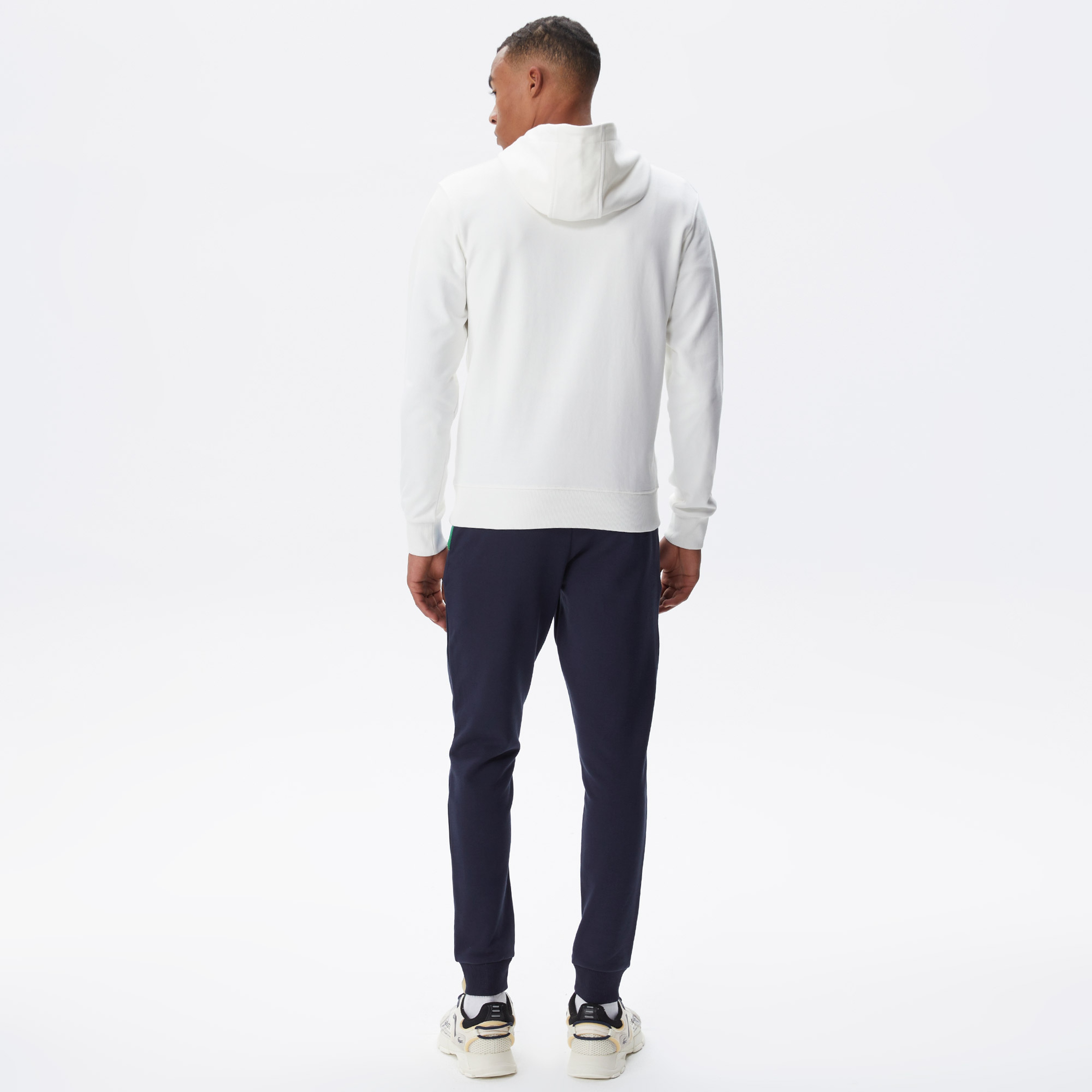 Erkek Regular Fit Kapüşonlu Baskılı Ekru Sweatshirt
