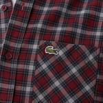 Erkek Regular Fit Ekose Bordo Gömlek