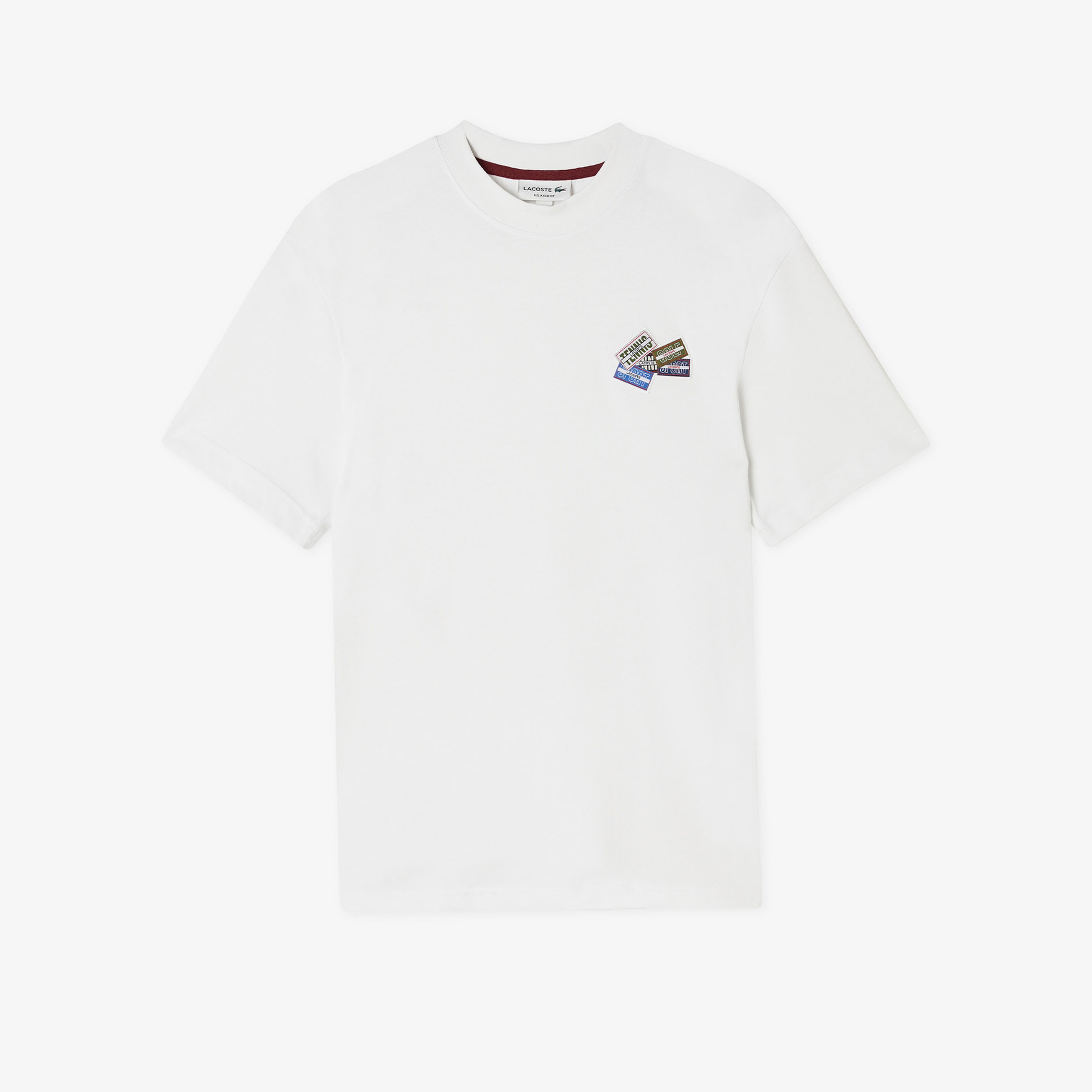 Erkek Relaxed Fit Bisiklet Yaka Baskılı Beyaz T-Shirt